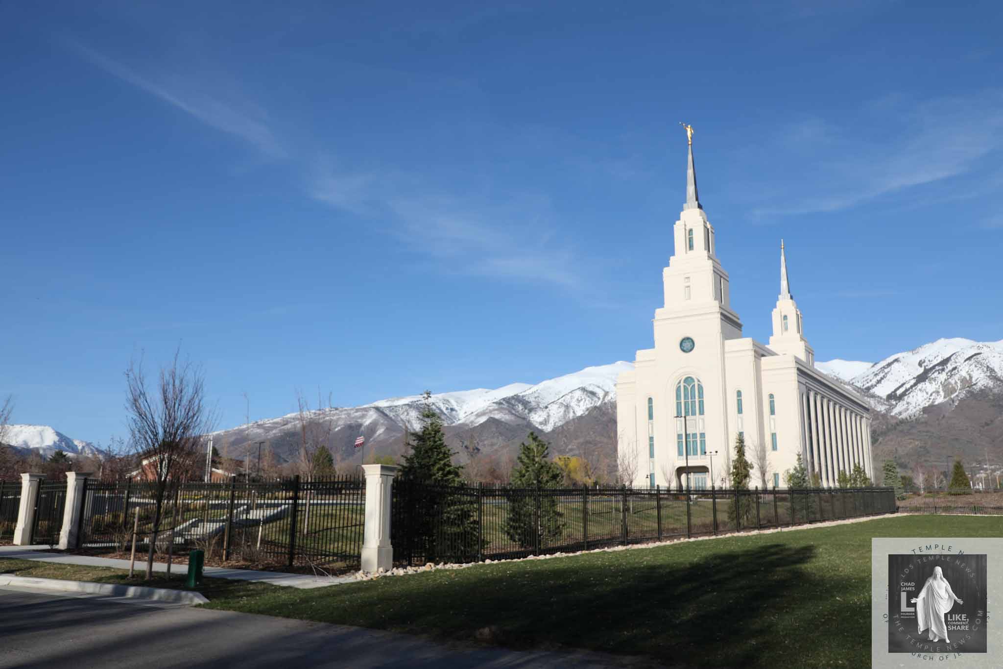 Drone Shot of the Layton Utah Temple