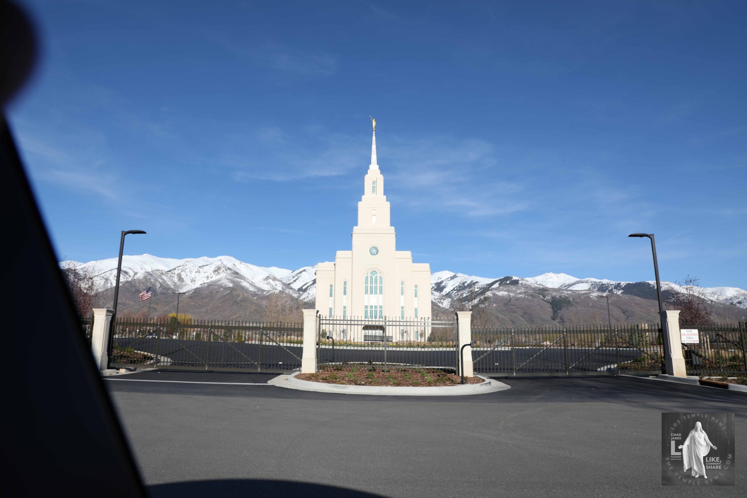 Layton Utah Temple - 4k Aerial View