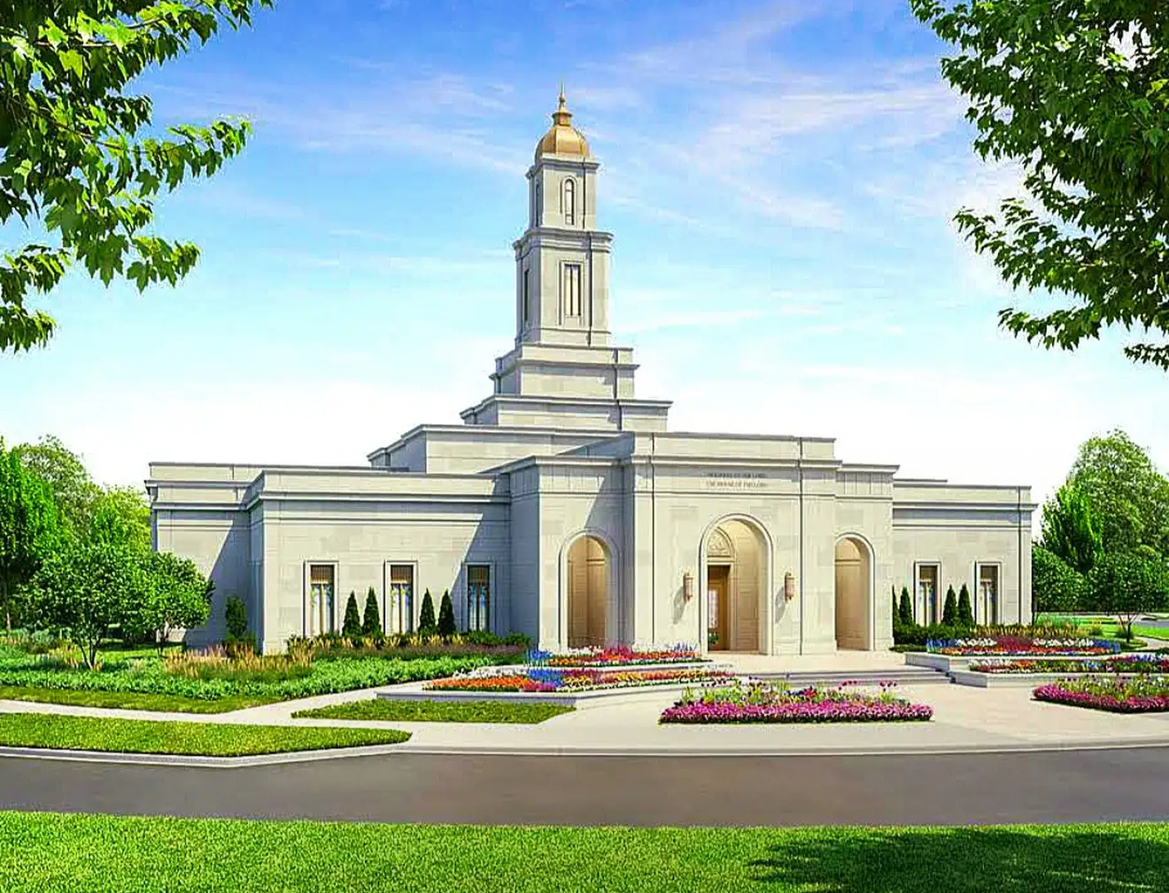 Rendering of the Grand Rapid Michigan Temple