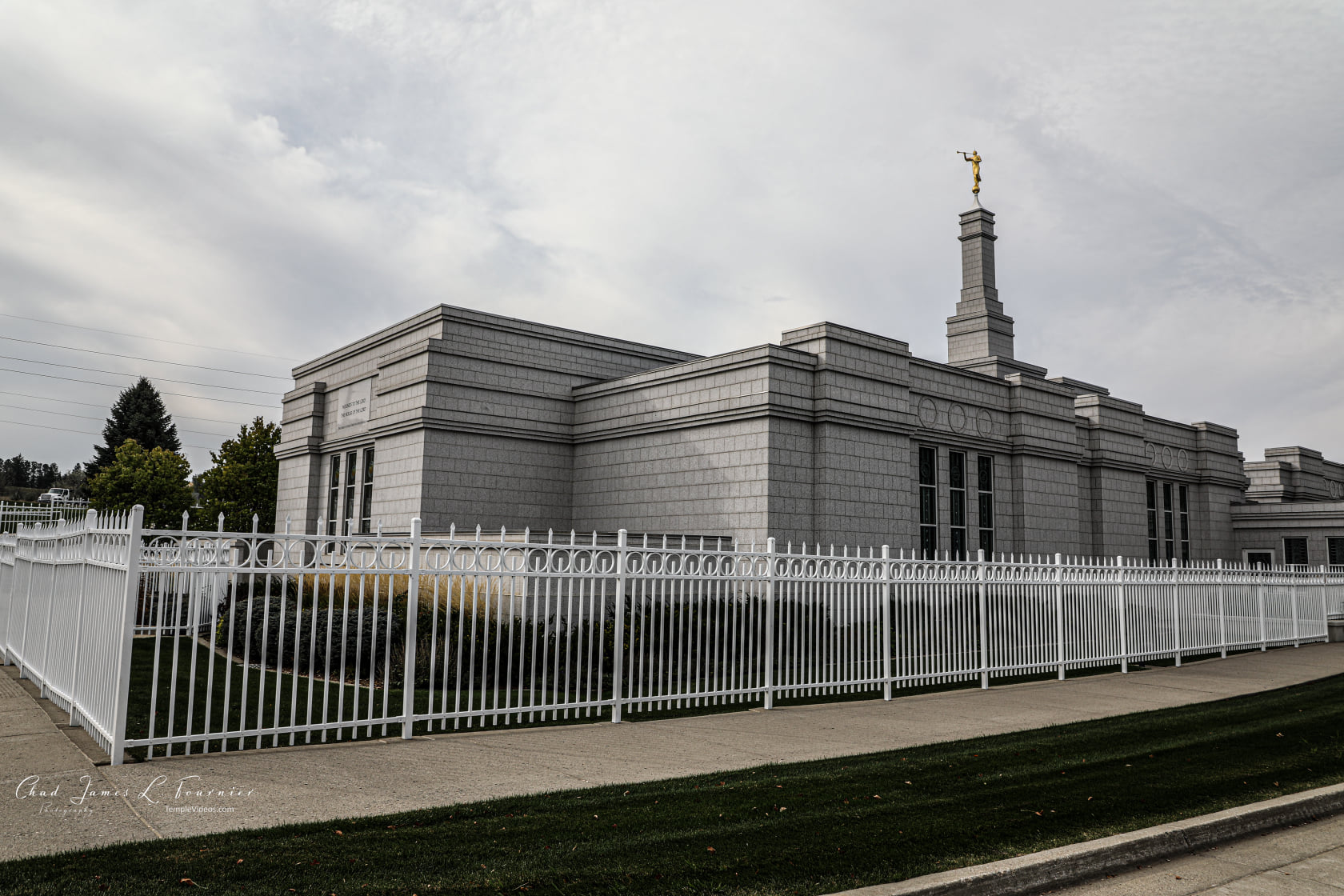 The inscription on the front of the Bismarck North Dakota Temple