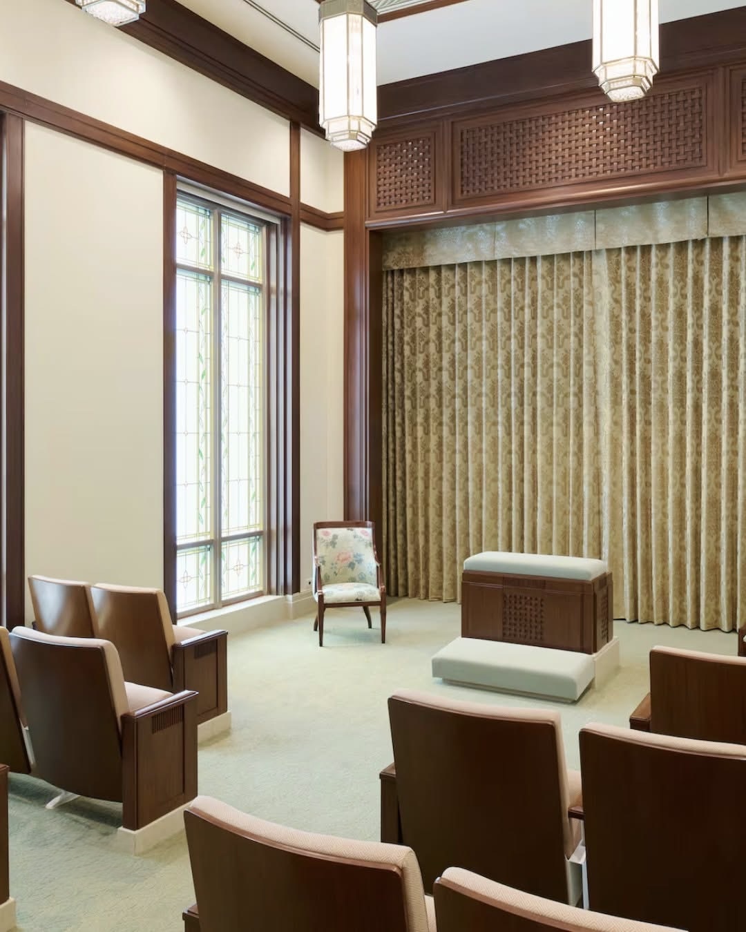 An instruction room in the Alabang Philippines Temple