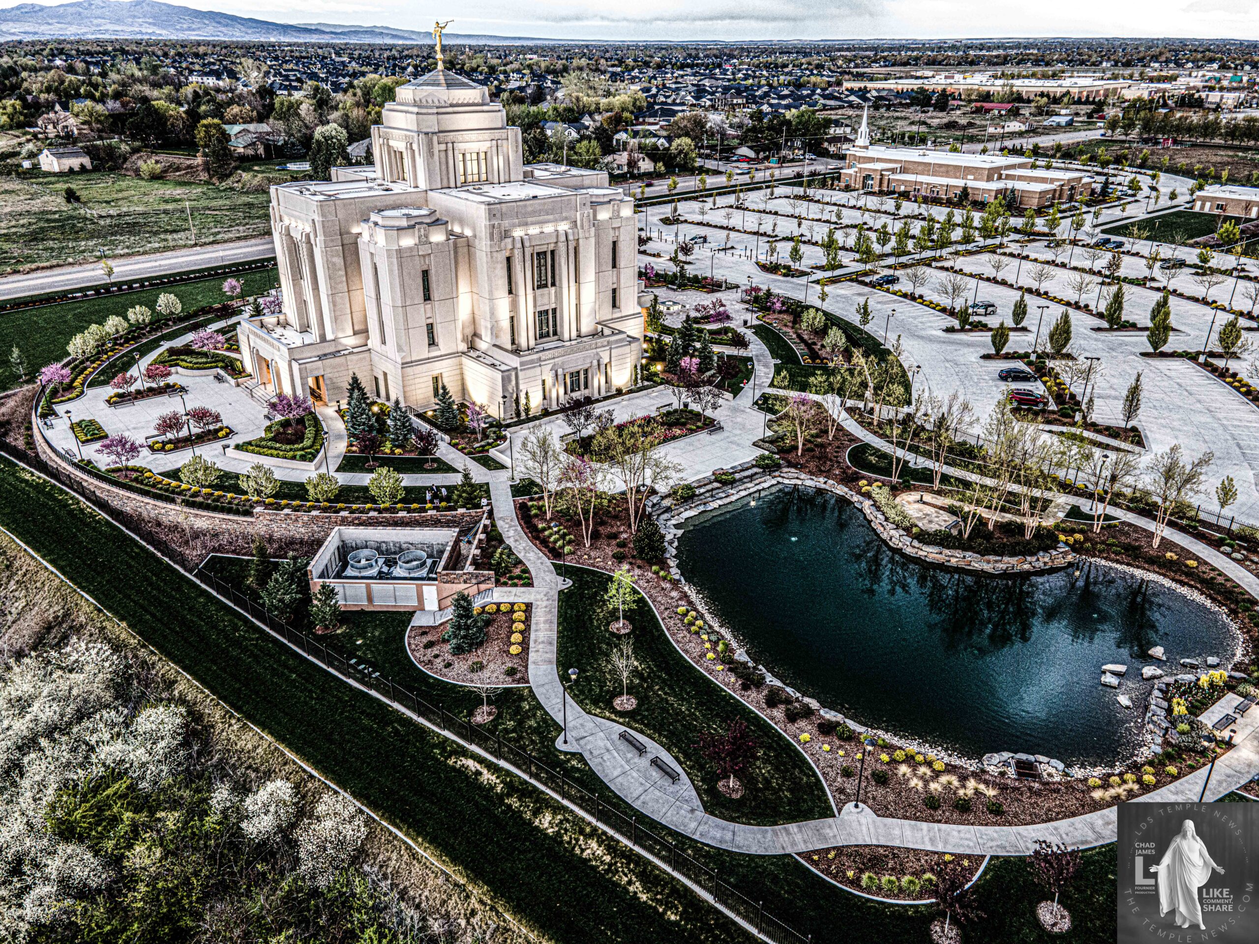 Meridian Idaho Temple Photography by LDS Temple News