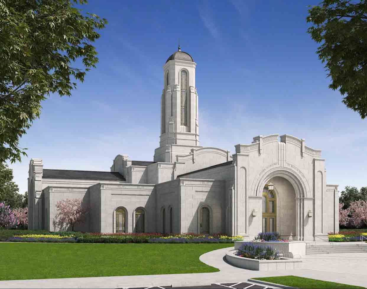 Rendering of the Modesto California Temple was released on December 19, 2022