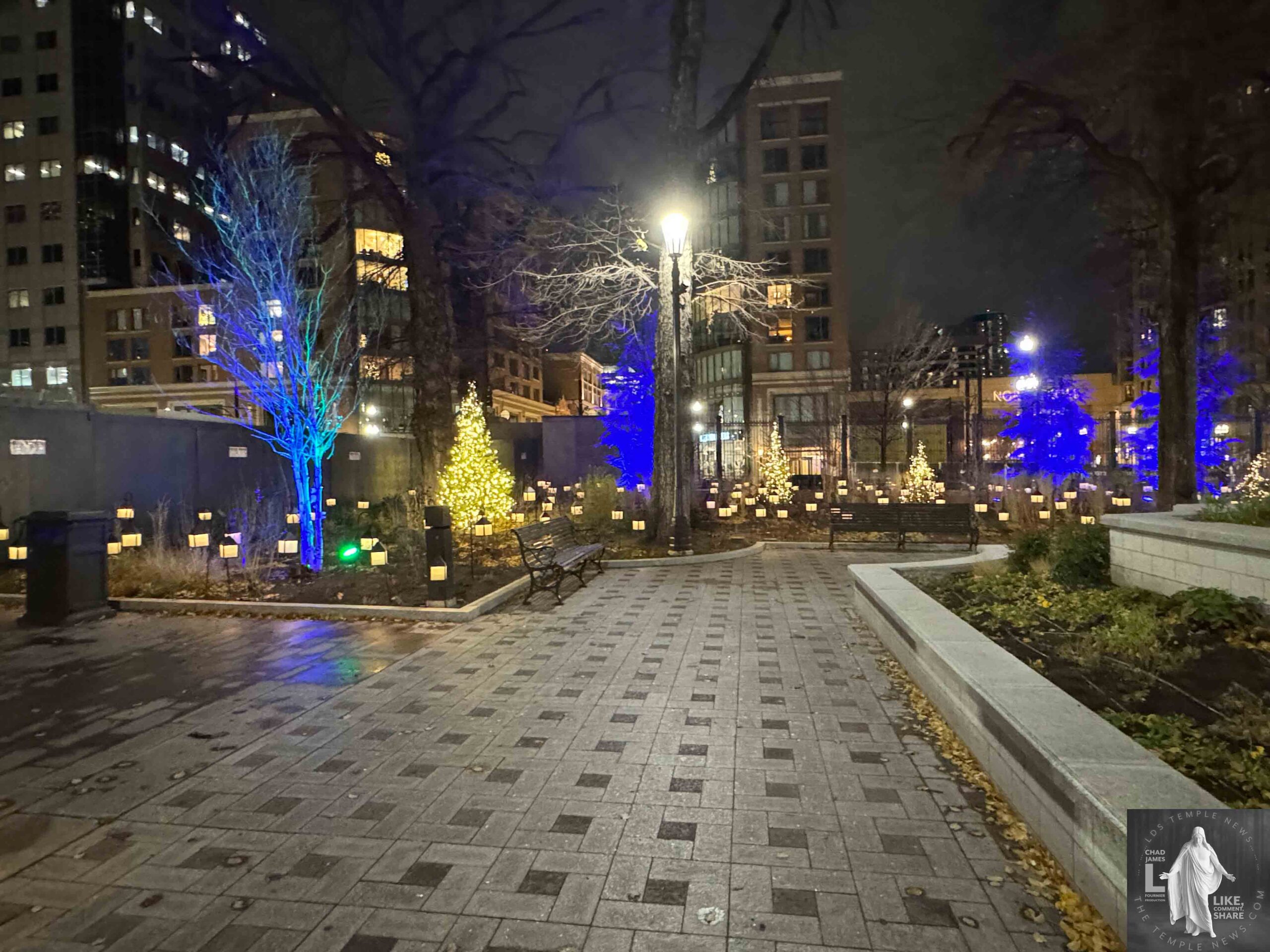 LDS Temple News Presents Christmas Lights Shine Bright on Temple Square
