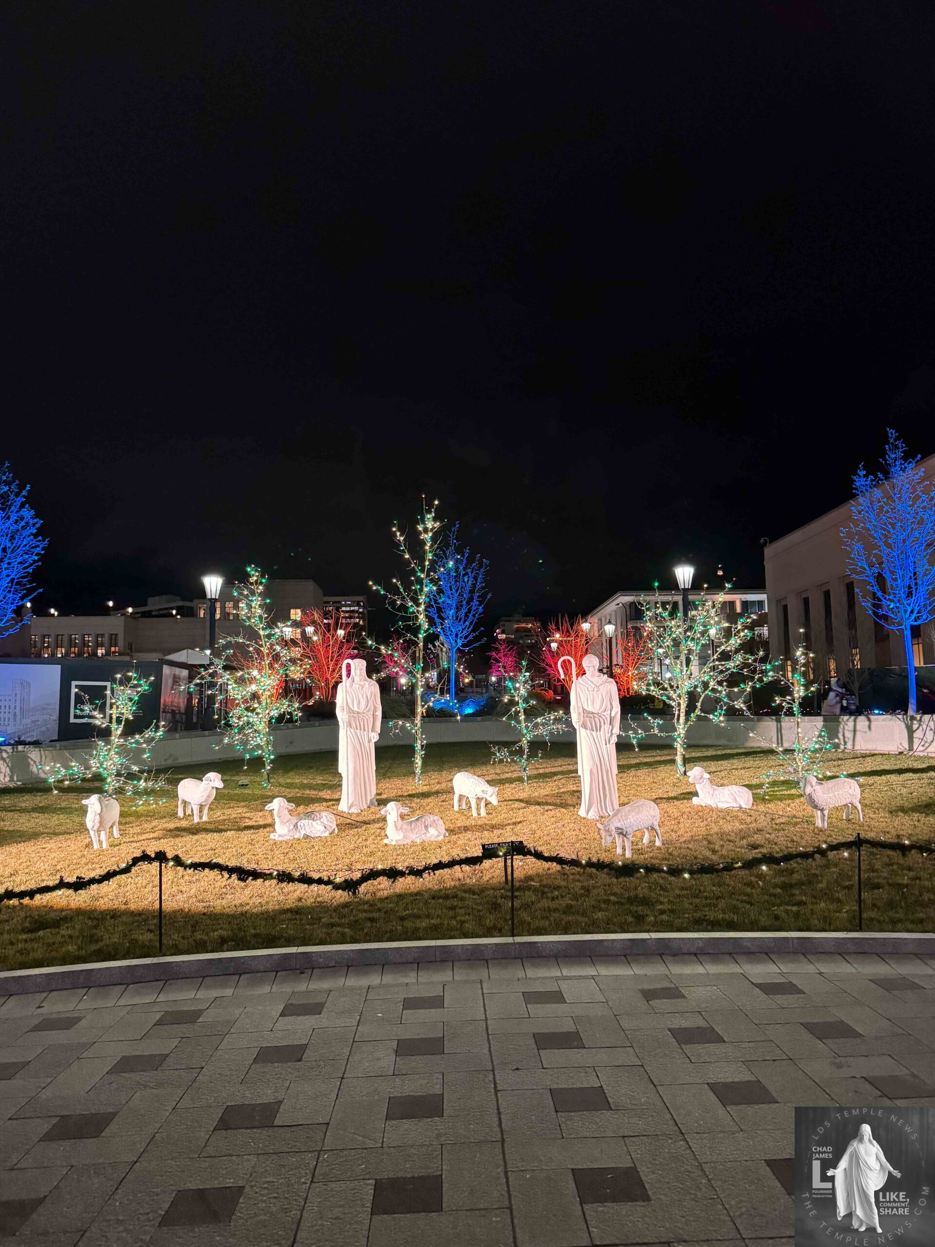 LDS Temple News Presents Temple Square, located in the heart of Salt Lake City and the global headquarters of The Church of Jesus Christ of Latter-day Saints and has Christ-centured displays in the Christmas Season