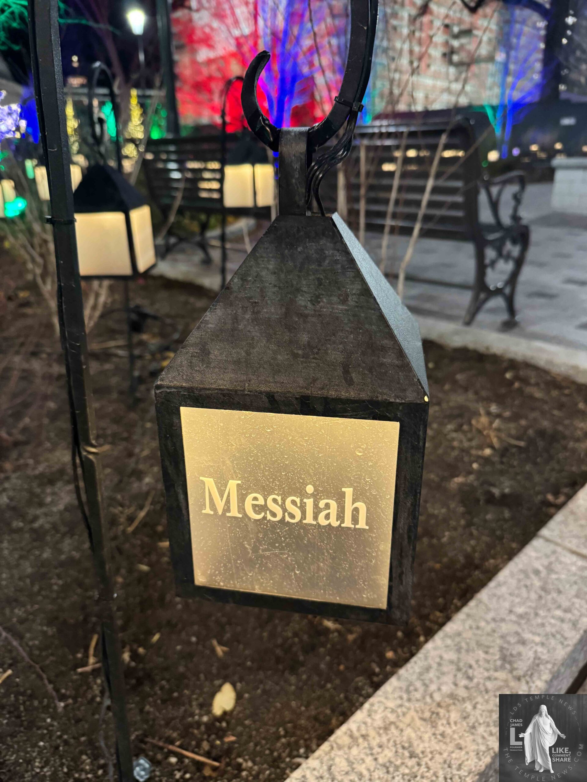 LDS Temple News Presents The lights are on at Temple Square