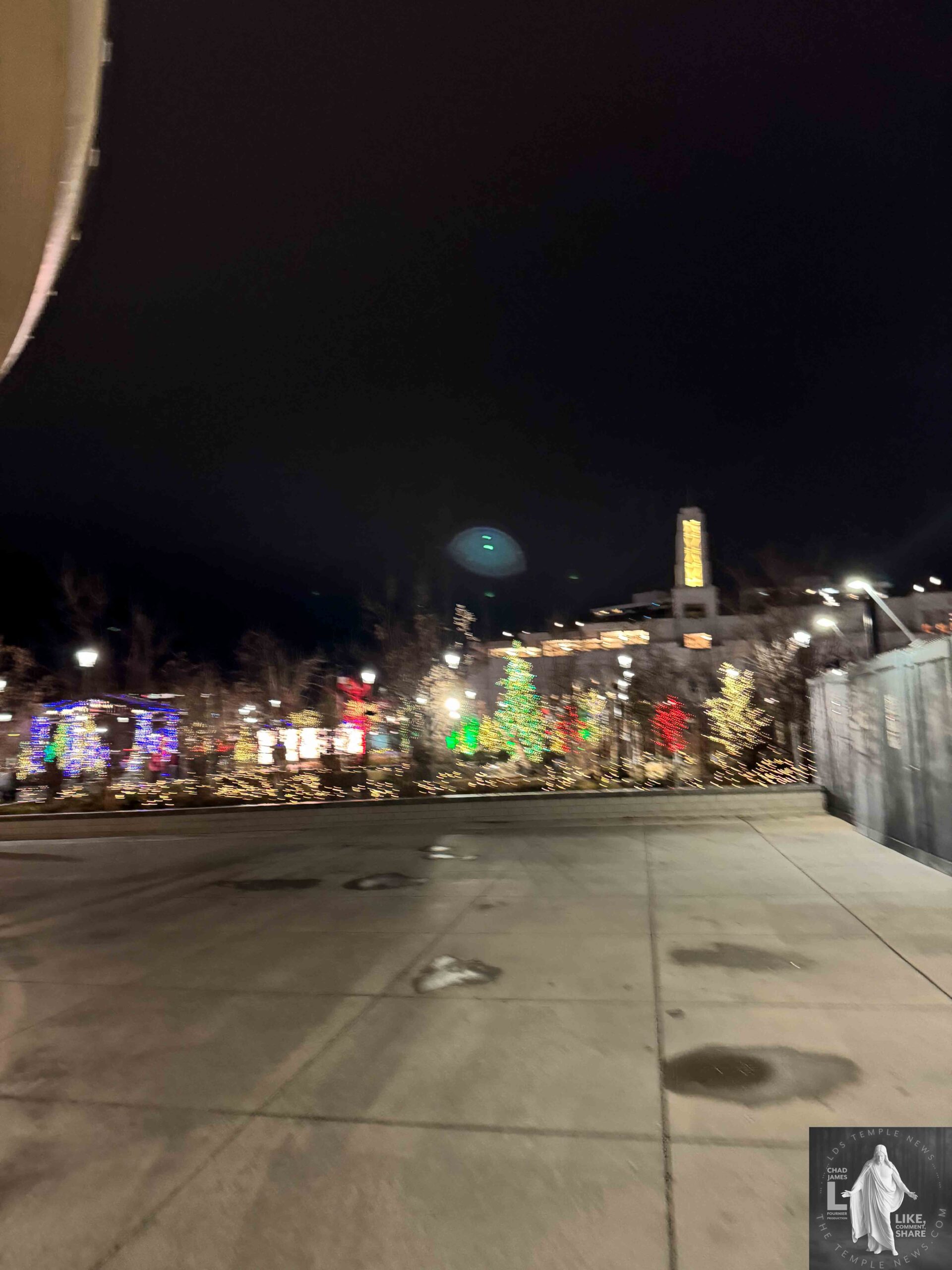 Lights on Temple Square