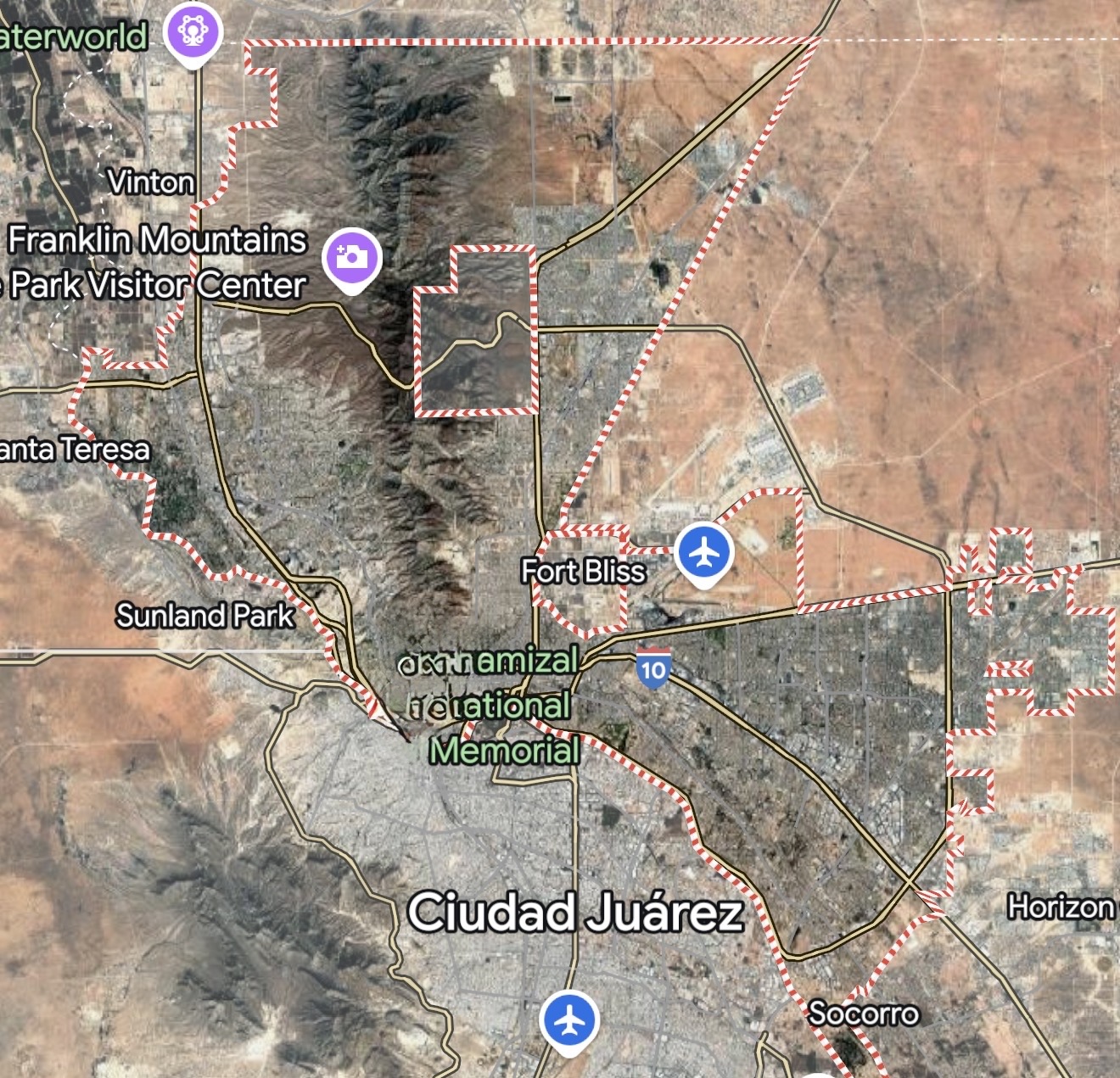 Regional Map of the El Paso Texas Temple