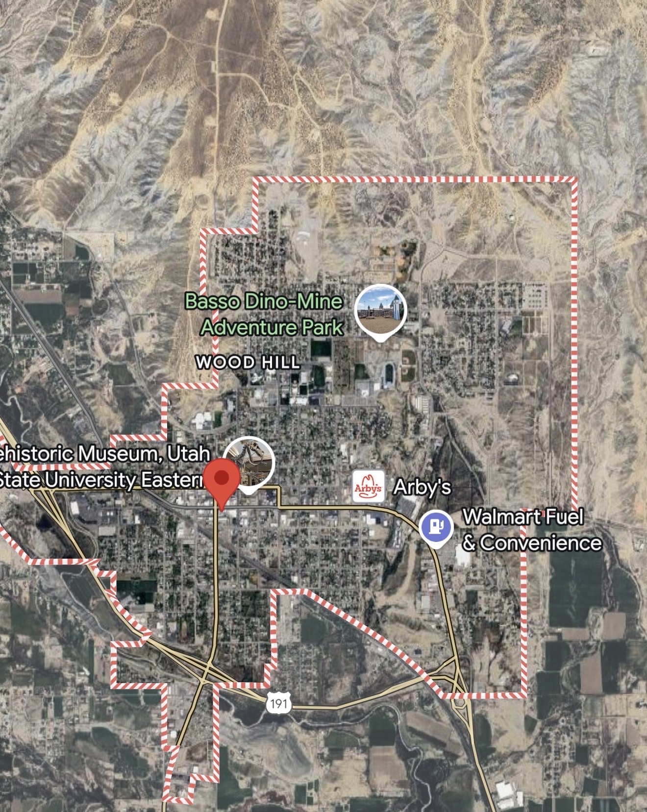Regional Map of the Price Utah Temple