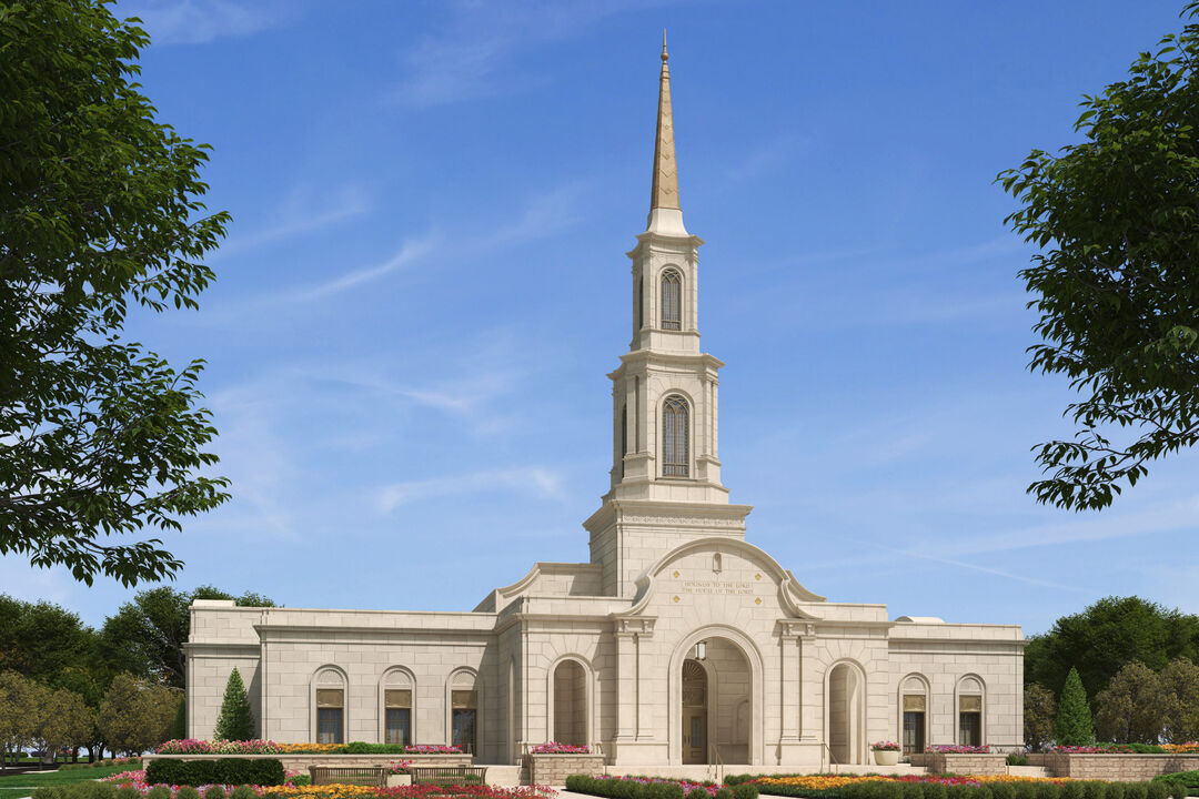 Rendering of the Des Moines Iowa Temple