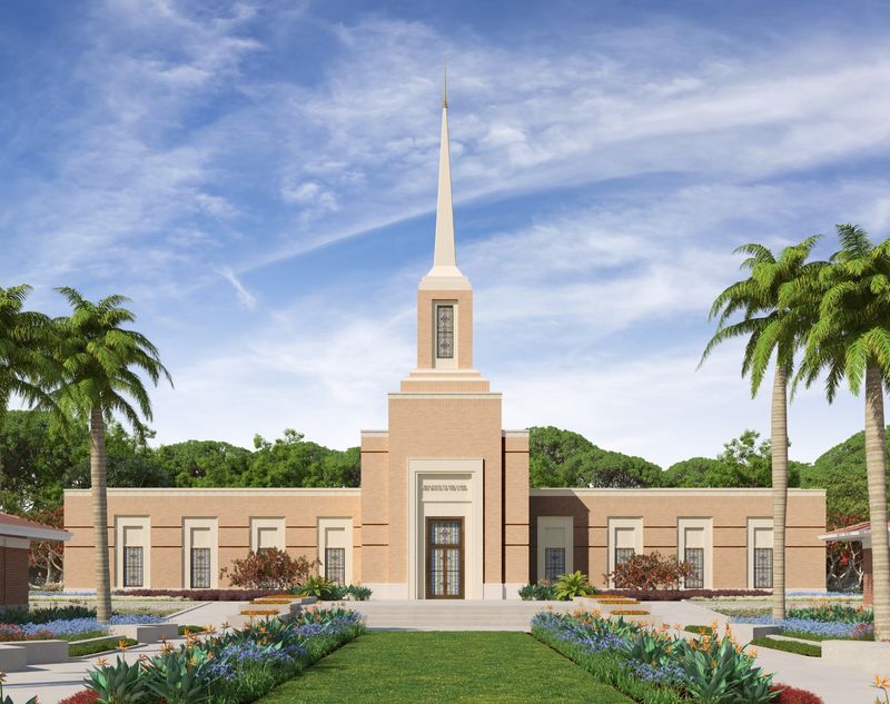 Rendering of the Harare Zimbabwe Temple was released on October 1, 2020