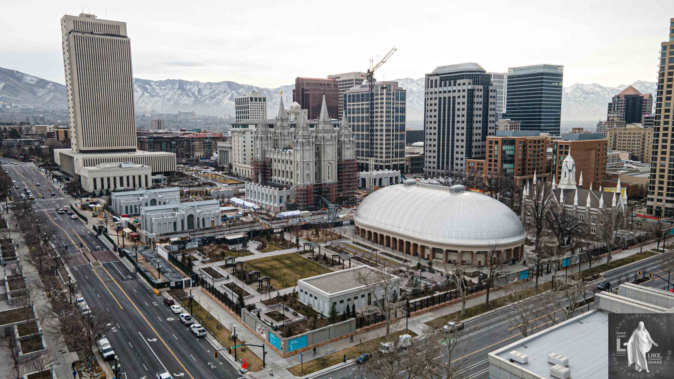 Salt Lake Temple reaches significant renovation milestone as final spire reinforcement placed