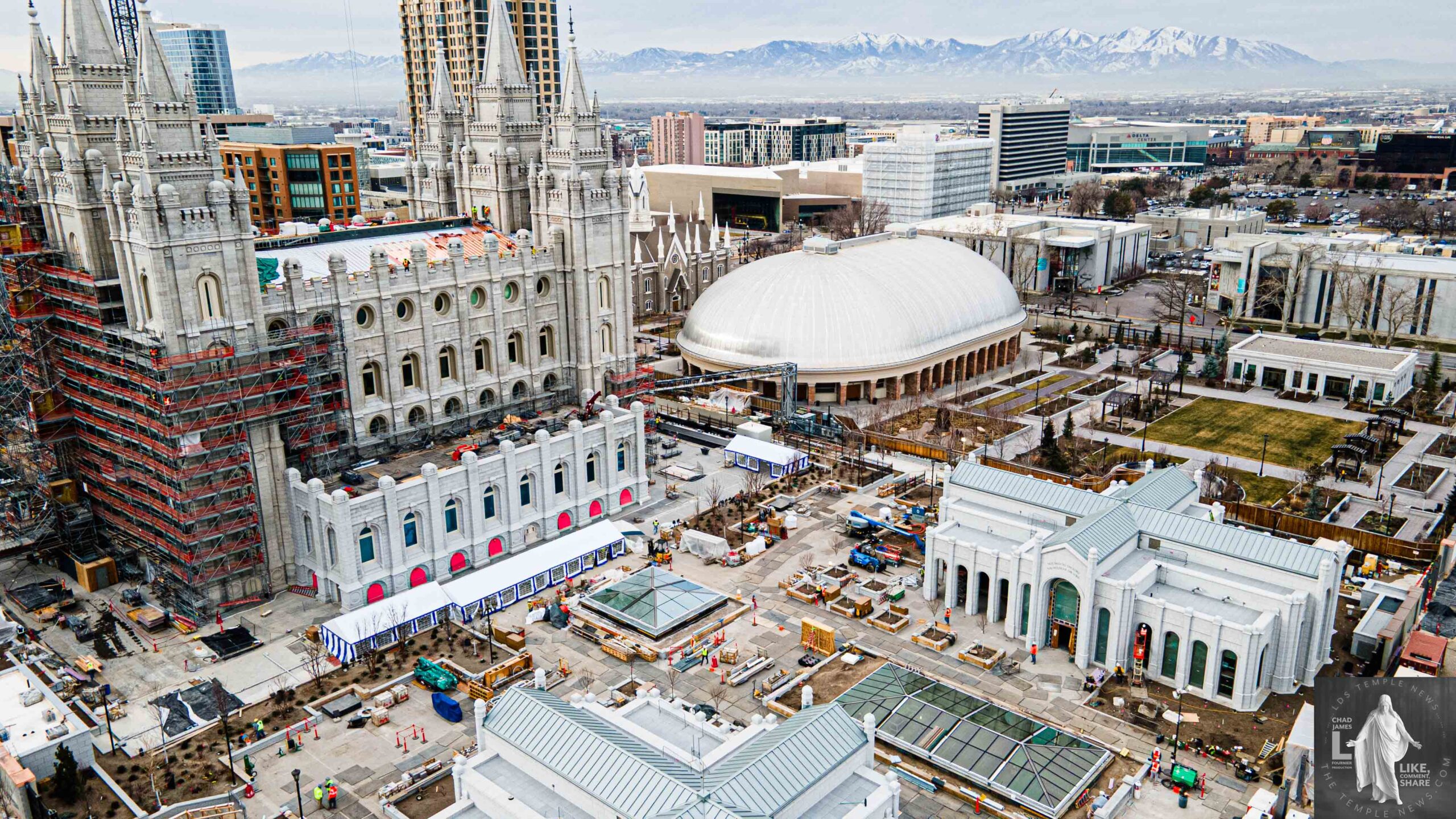 Salt Lake Temple with the renovation will have an additional baptistry