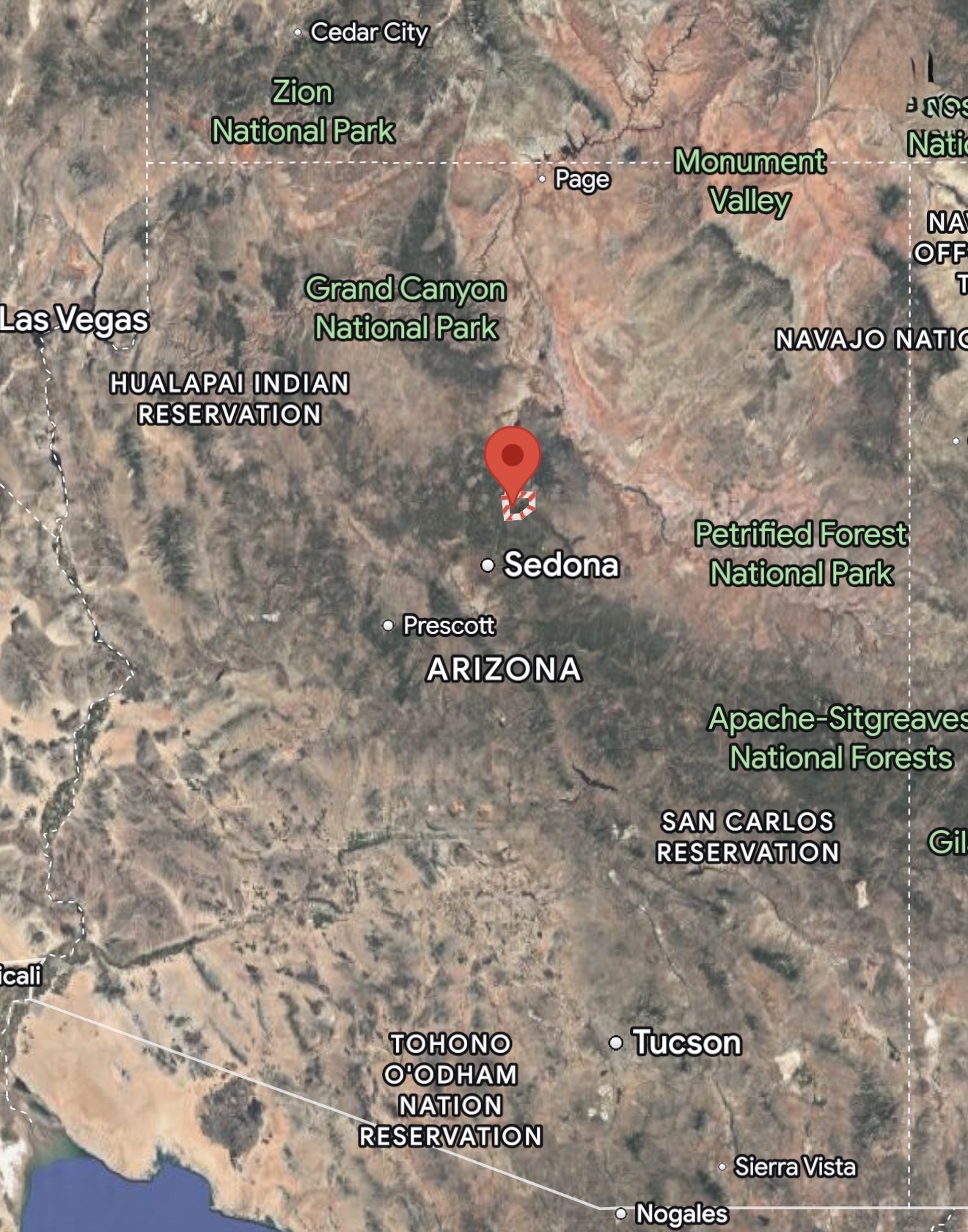Street Map of the Flagstaff Arizona Temple