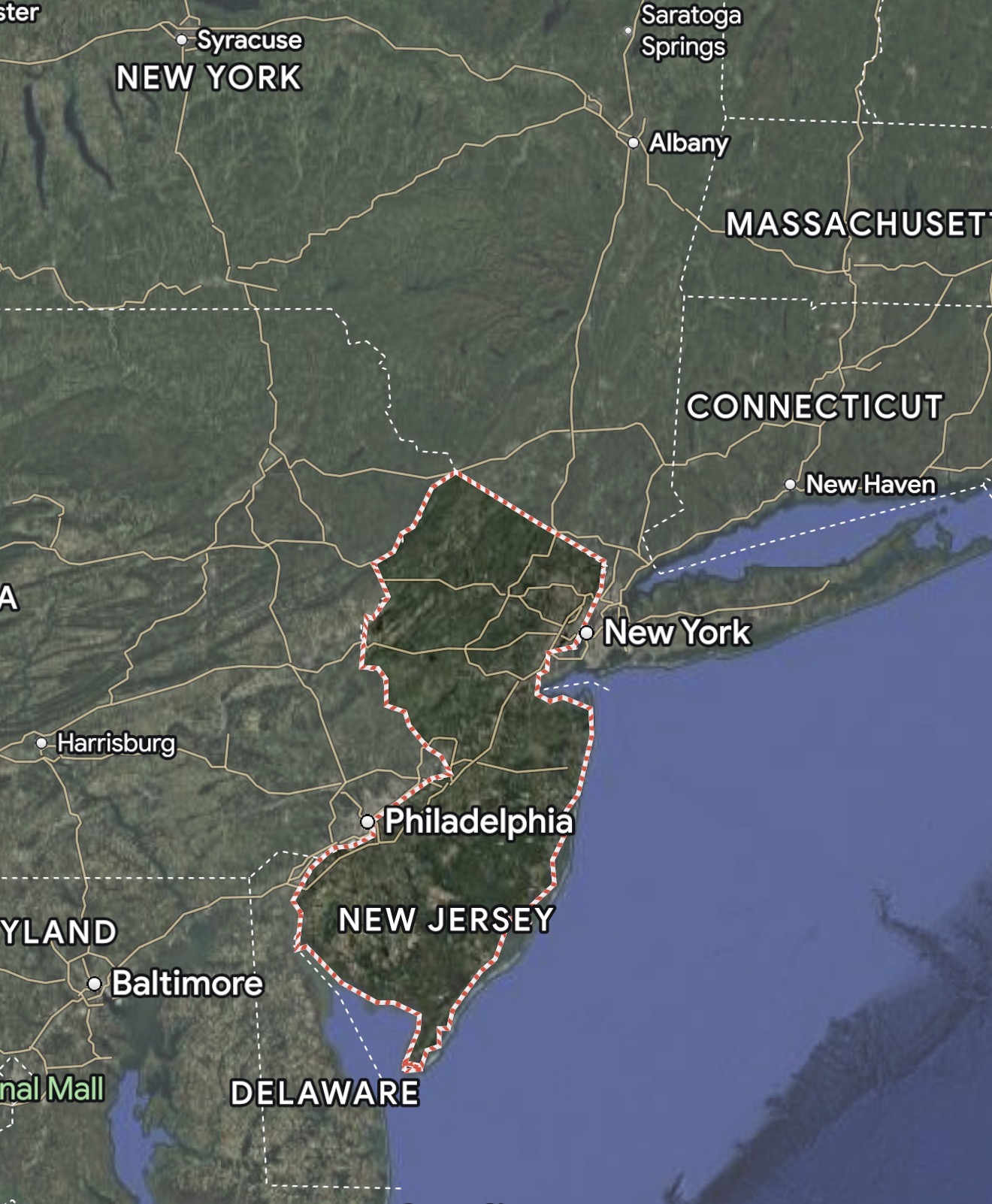 Summit New Jersey Temple Aerial View of the state