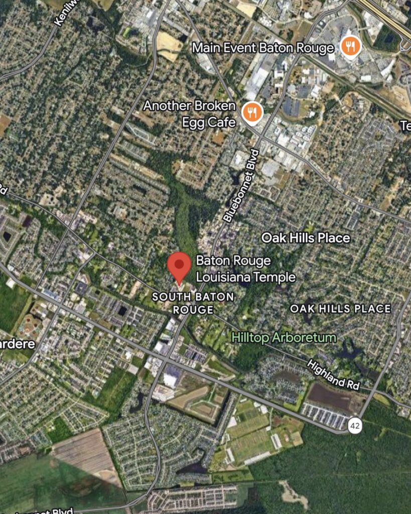 Aerial View of the Baton Rouge Louisiana Temple - Church of Jesus ...