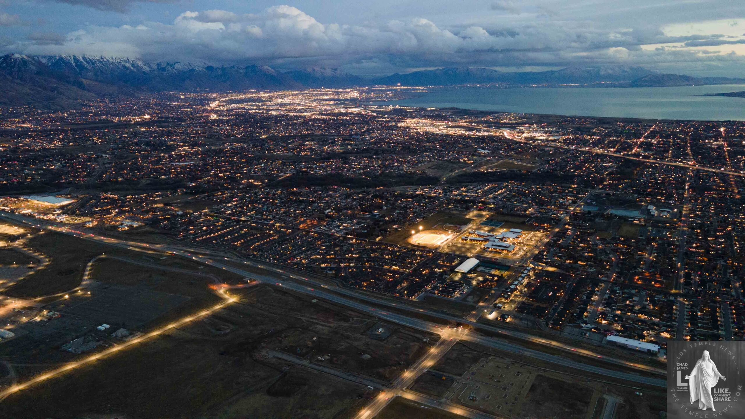Aerial View of the Lehi Utah Temple Site