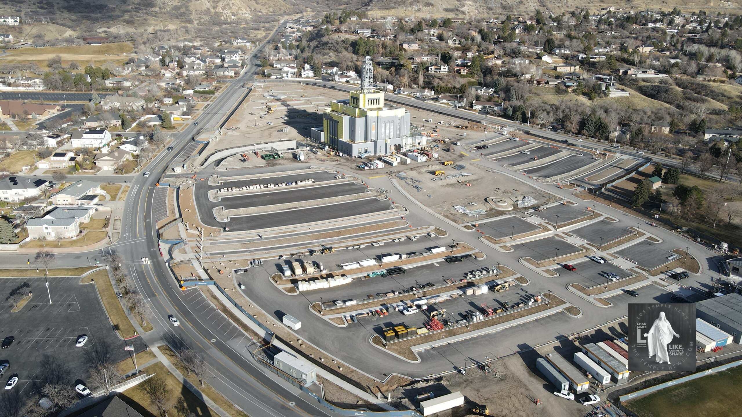 Construction progresses at the Provo Rock Canyon Temple