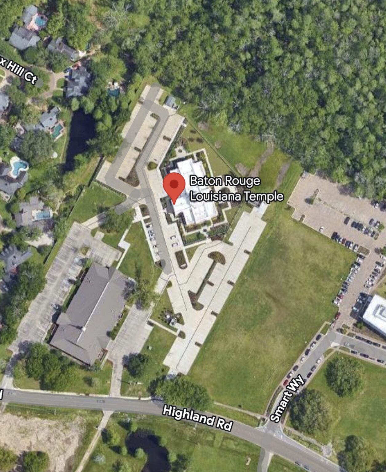 Street Map of the Baton Rouge Louisiana Temple - LDS Temple News