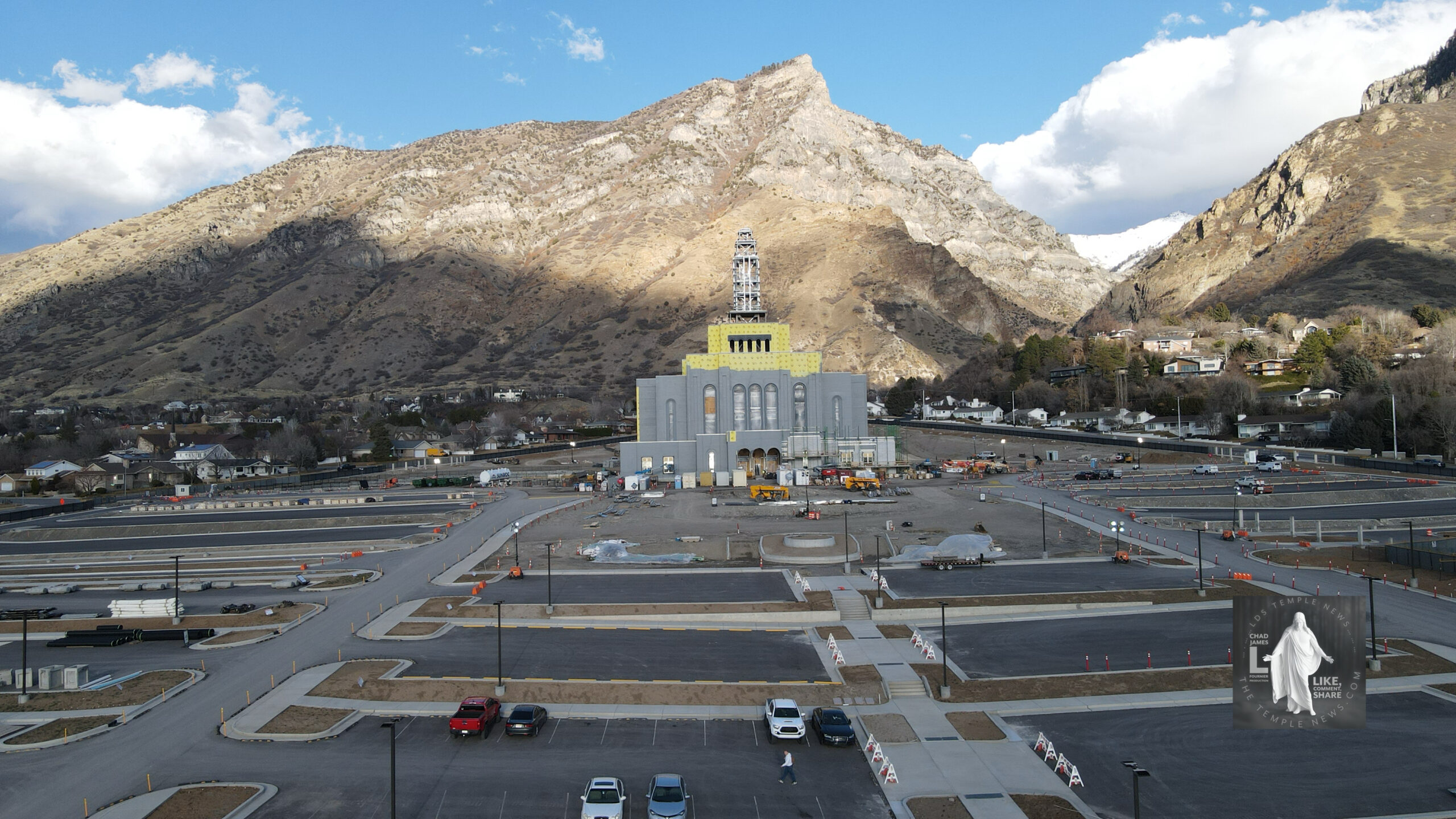 Temple News Presents Aerial Building Views of the Provo Utah Rock Canyon Temple