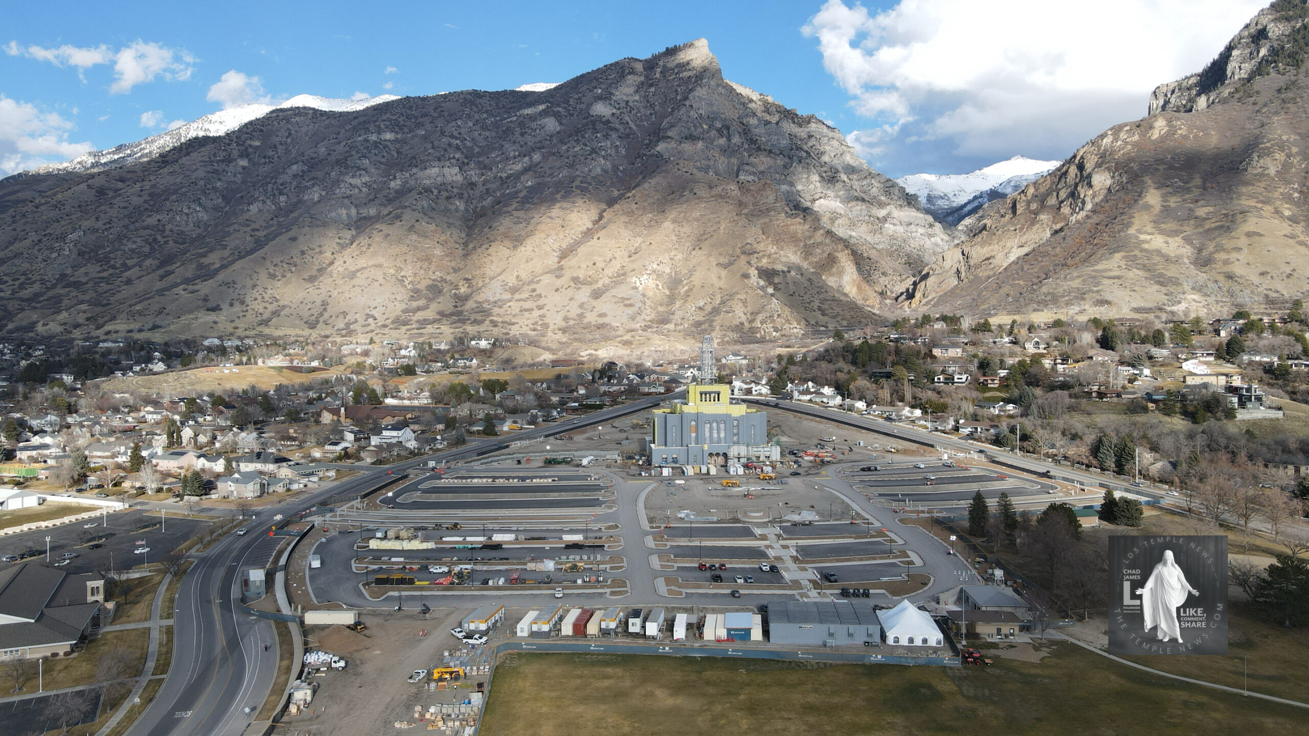 The Temple News Aerial Building Views of the Provo Utah Rock Canyon Temple
