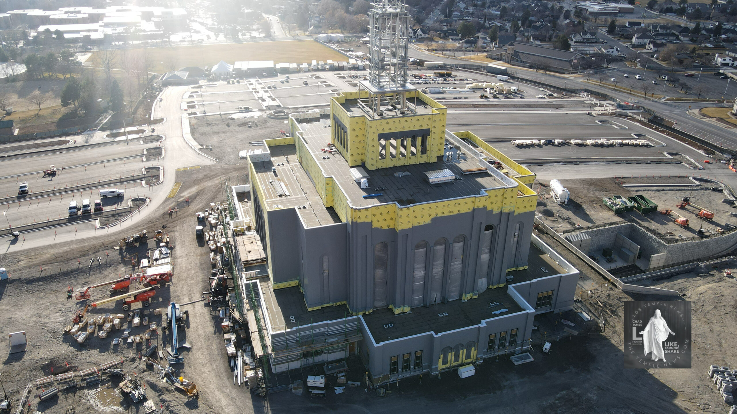 The Temple News Presents Aerial Views of the Provo Utah Rock Canyon Temple