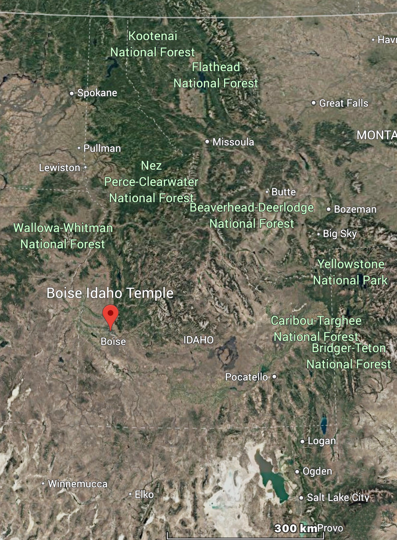Aerial View of the Boise Idaho Temple