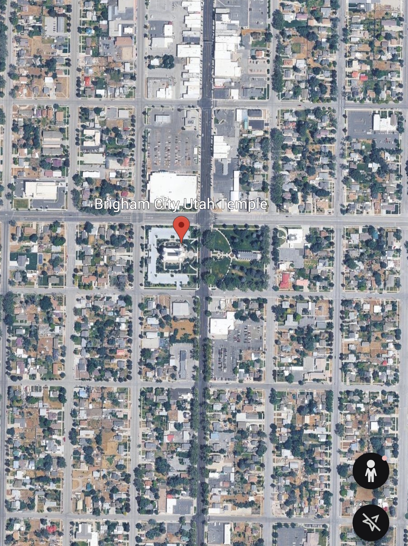 Aerial View of the Brigham City Utah Temple