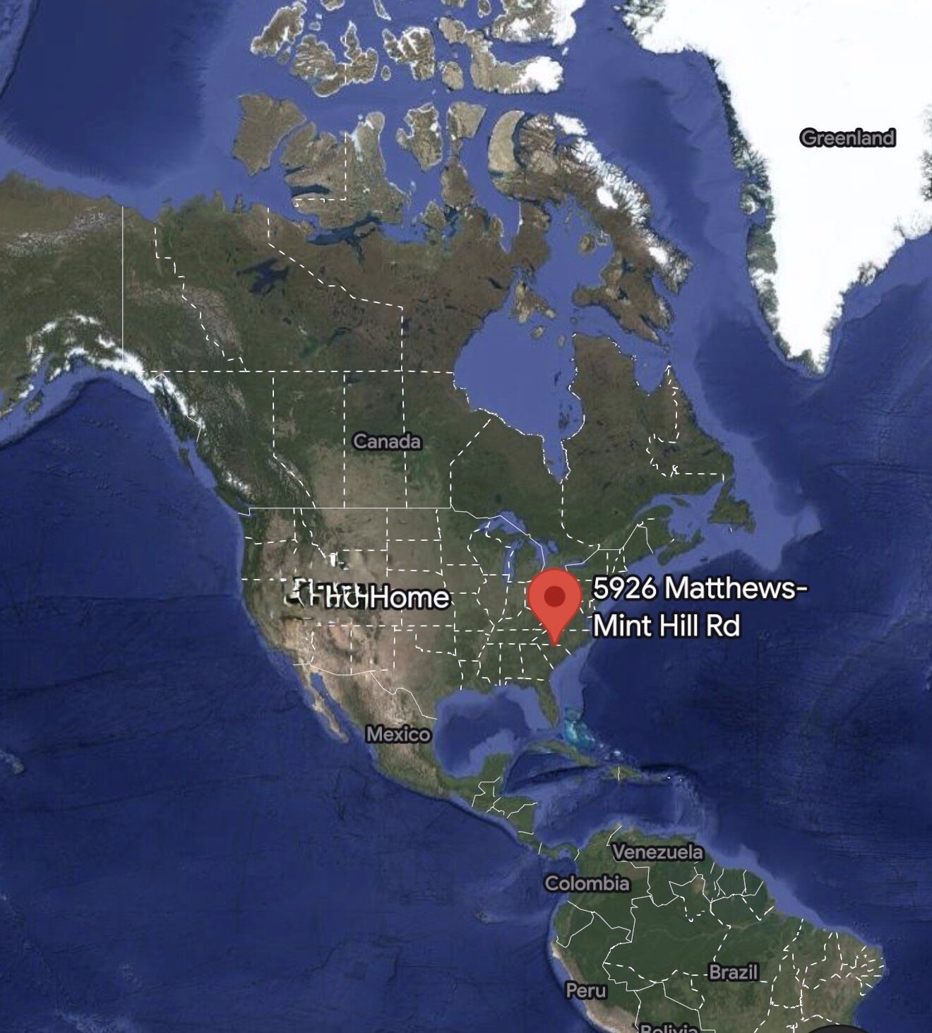 Earth View of the Charlotte North Carolina Temple