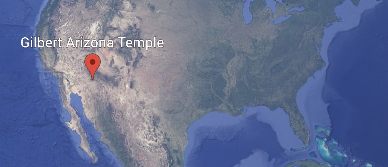 Earth View of the GIlbert Arizona Temple