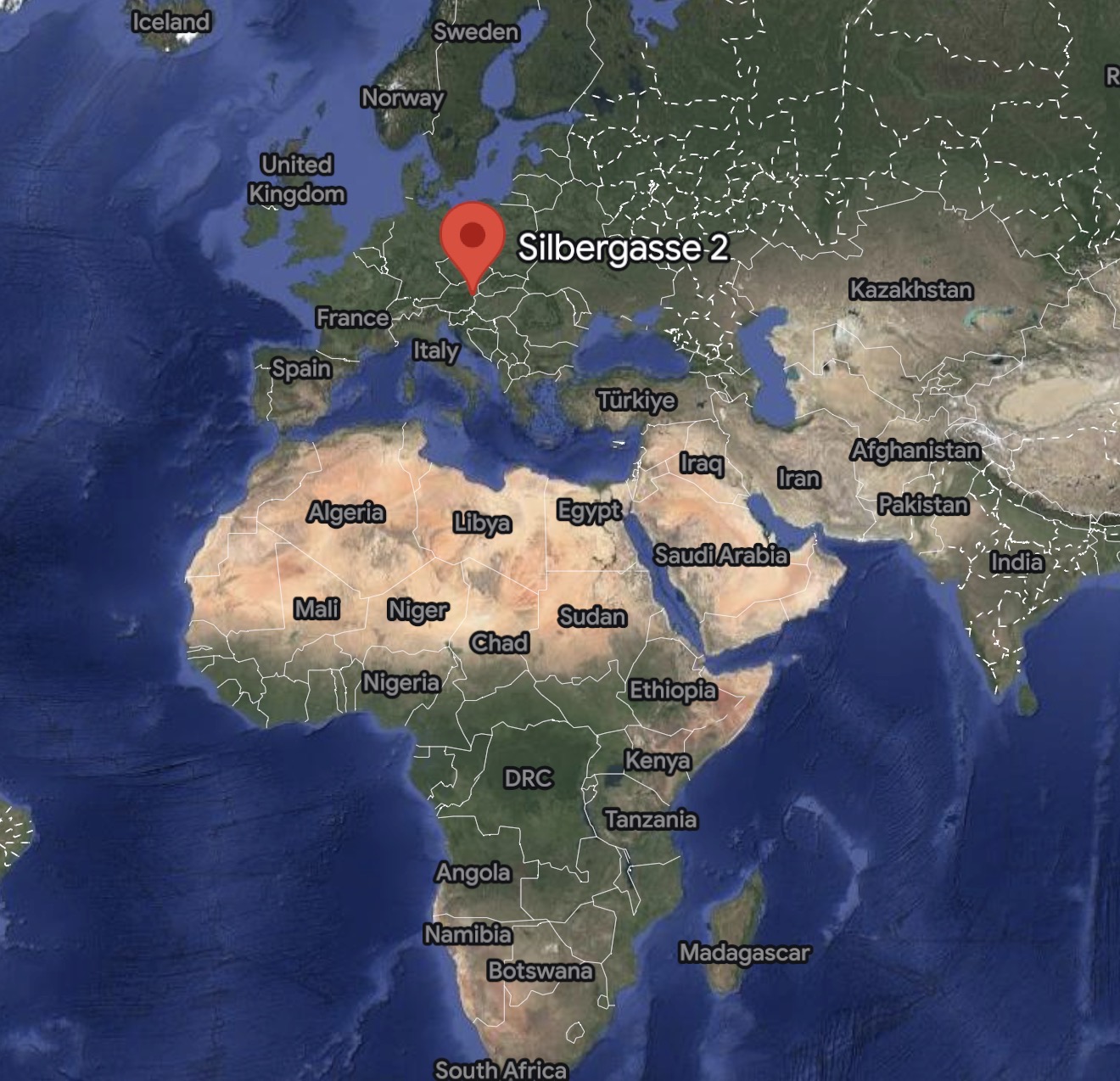 Earth View of the Vienna Austria Temple