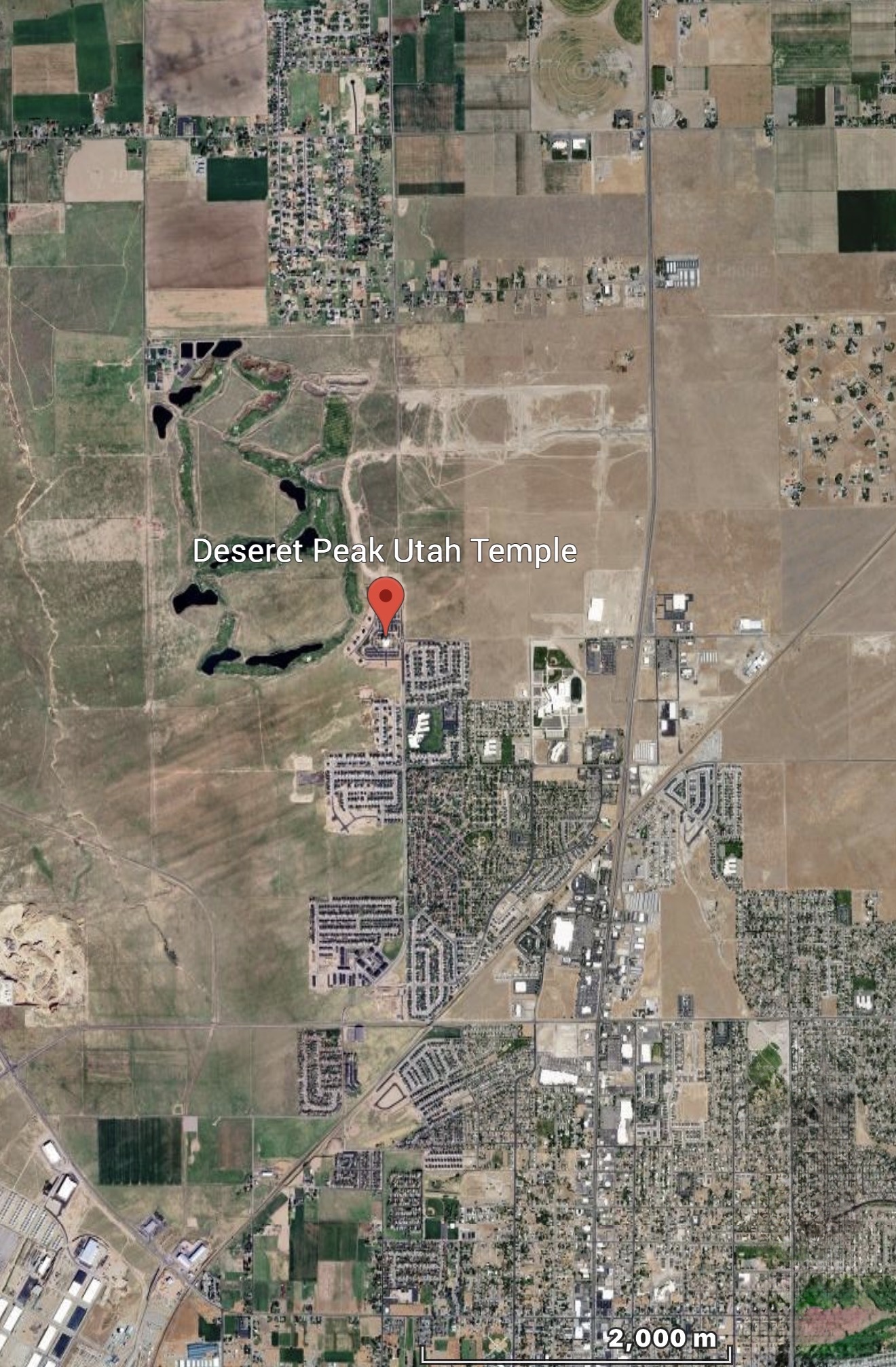 Regional Map of the Deseret Peak Utah Temple