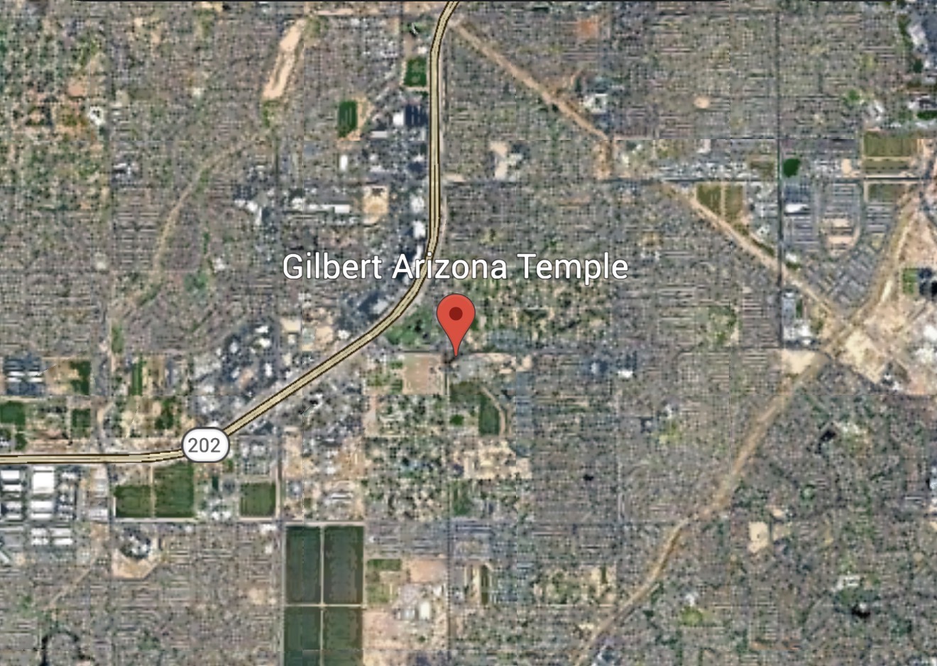 Regional Map of the GIlbert Arizona Temple