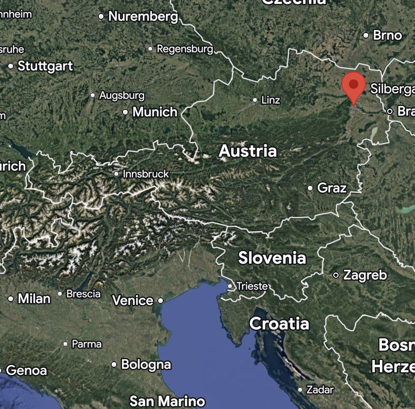 Regional Map of the Vienna Austria Temple