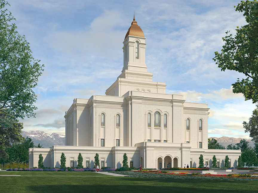 Rendering of the Deseret Peak Utah Temple