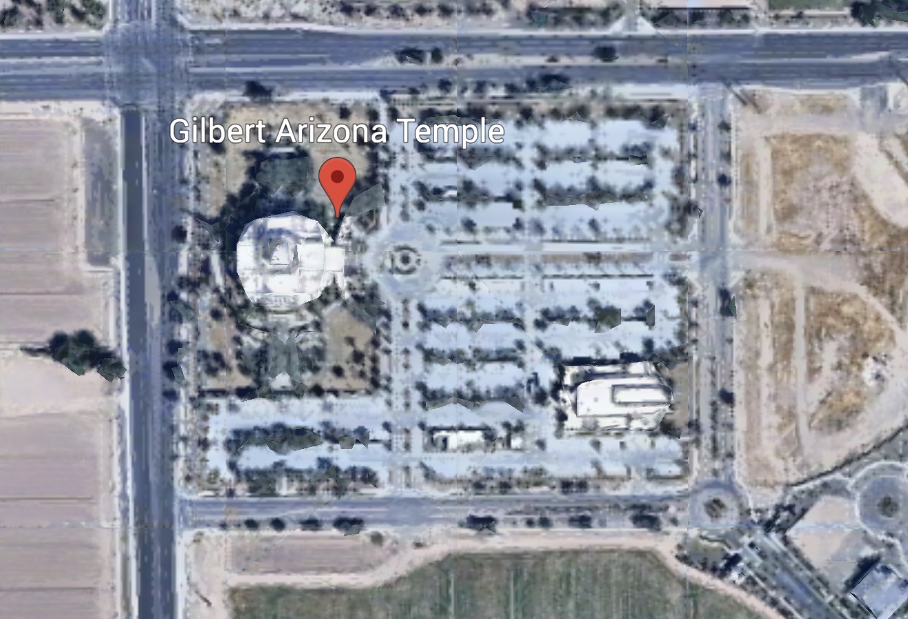 Street Map of the GIlbert Arizona Temple