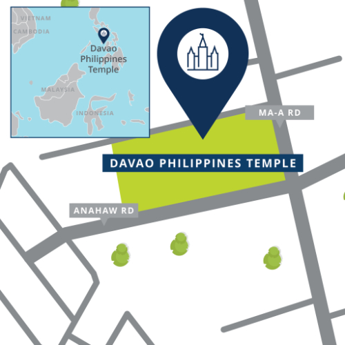 A map showing the location of the Davao Philippines