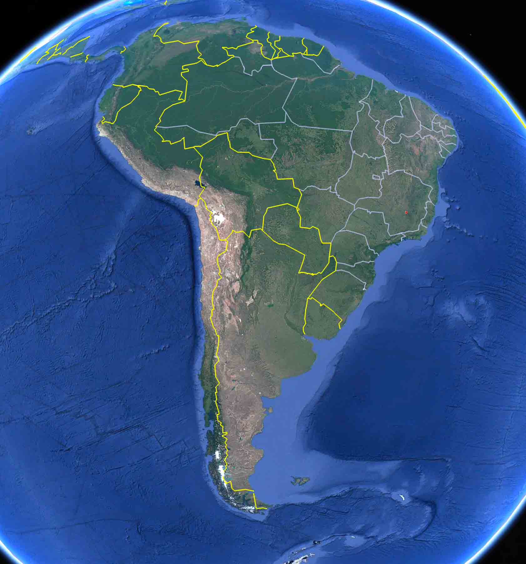 Earth View of the Belo Horizonte Brazil Temple