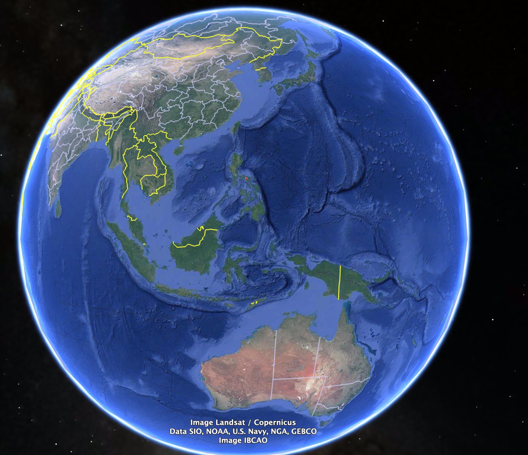 Earth View of the Naga Philippines Temple