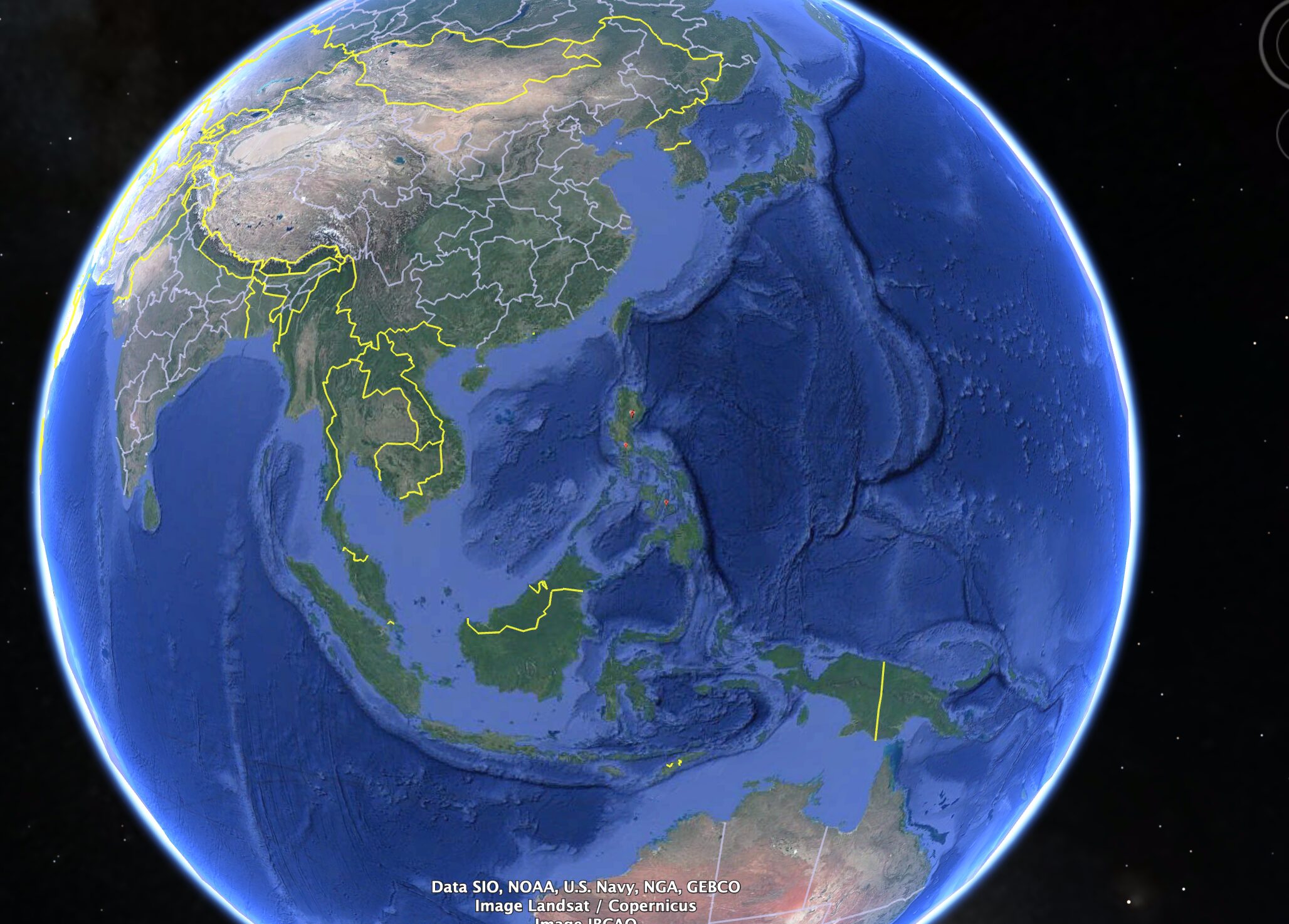 Earth View of the Santiago Philippines Temple