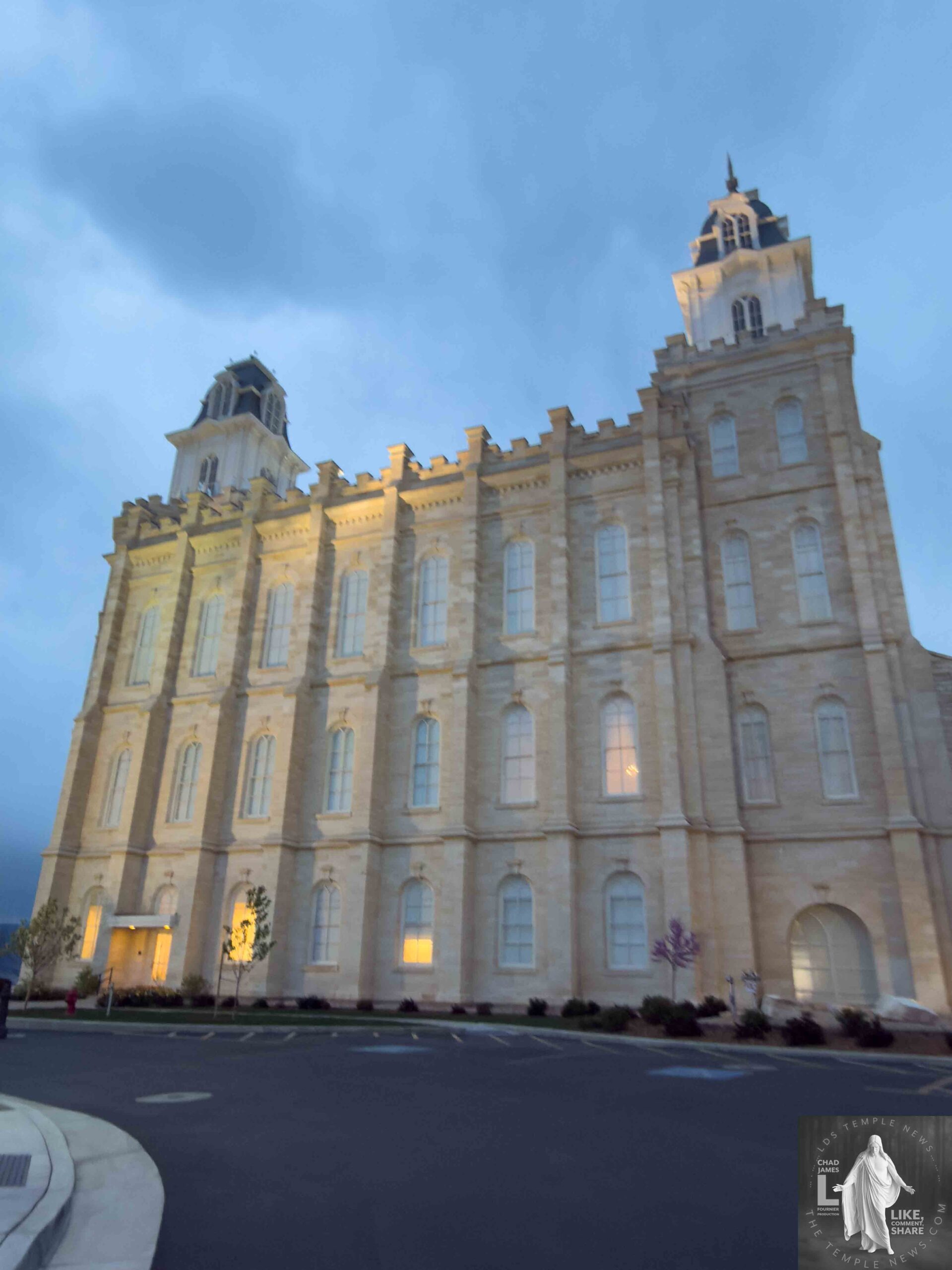 Manti Utah Temple sits at an elevation of 5,657 feet
