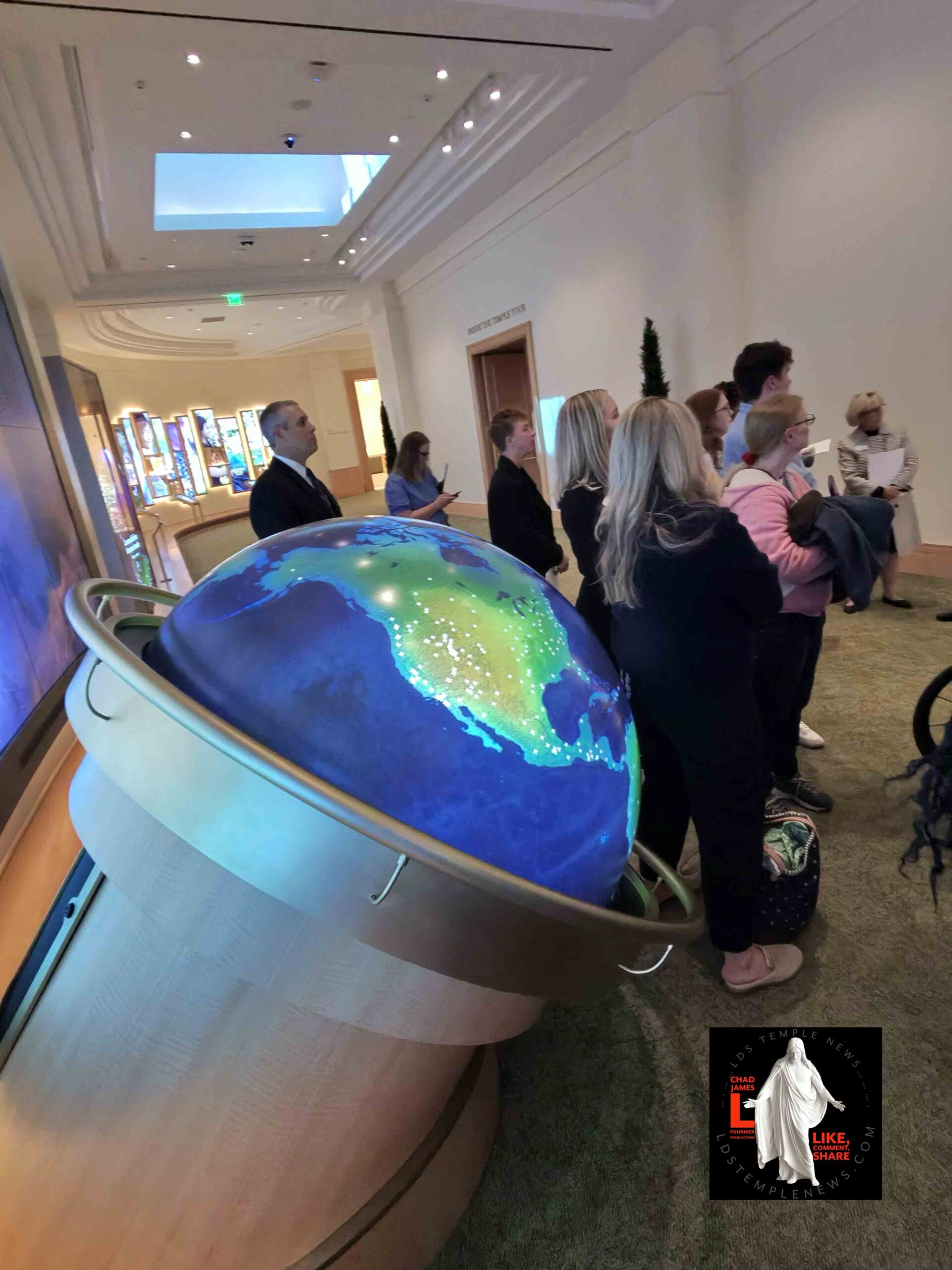Temple Square Visitor Center Largest Interactive Globe