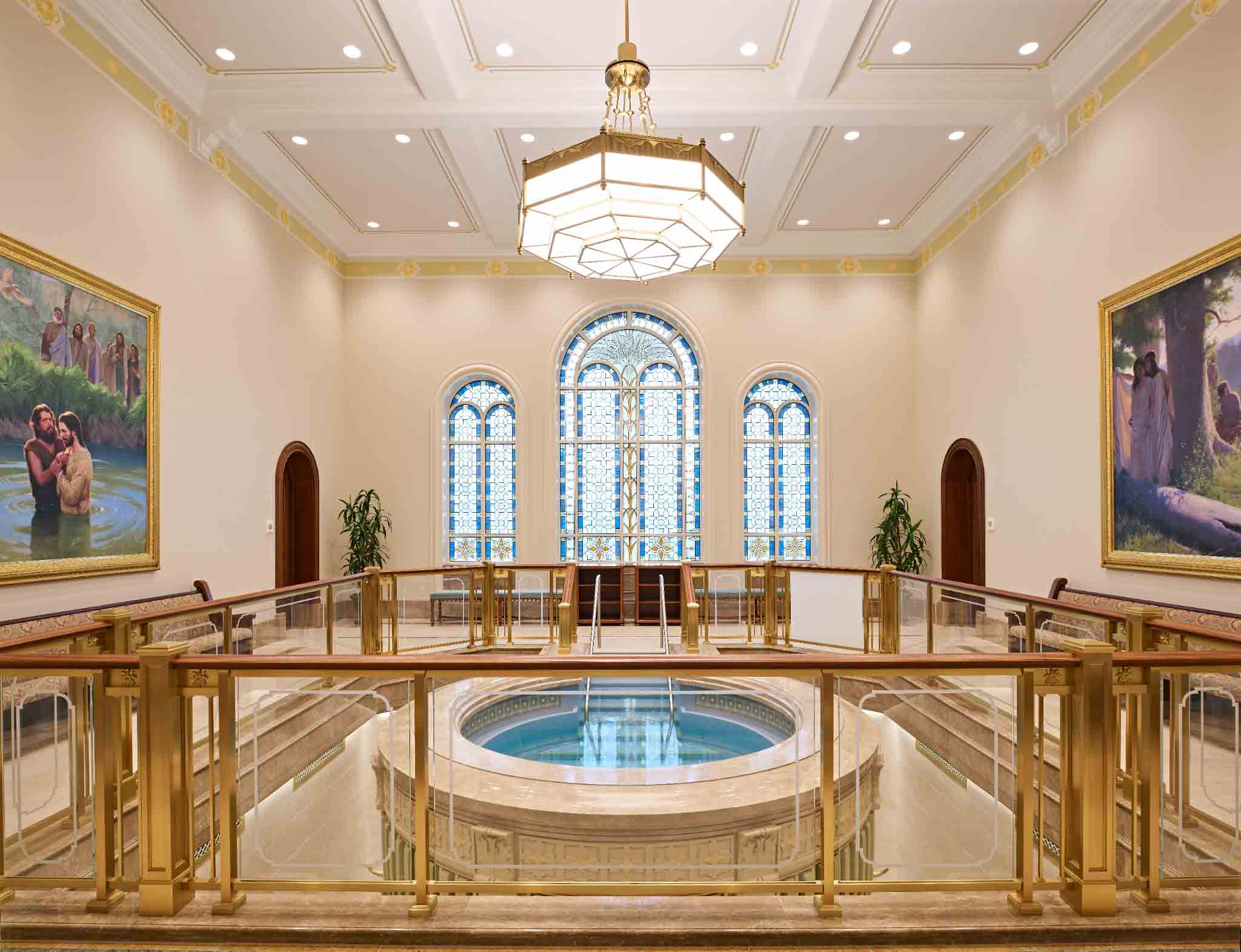 The Baptistry in the Yorba Linda California Temple