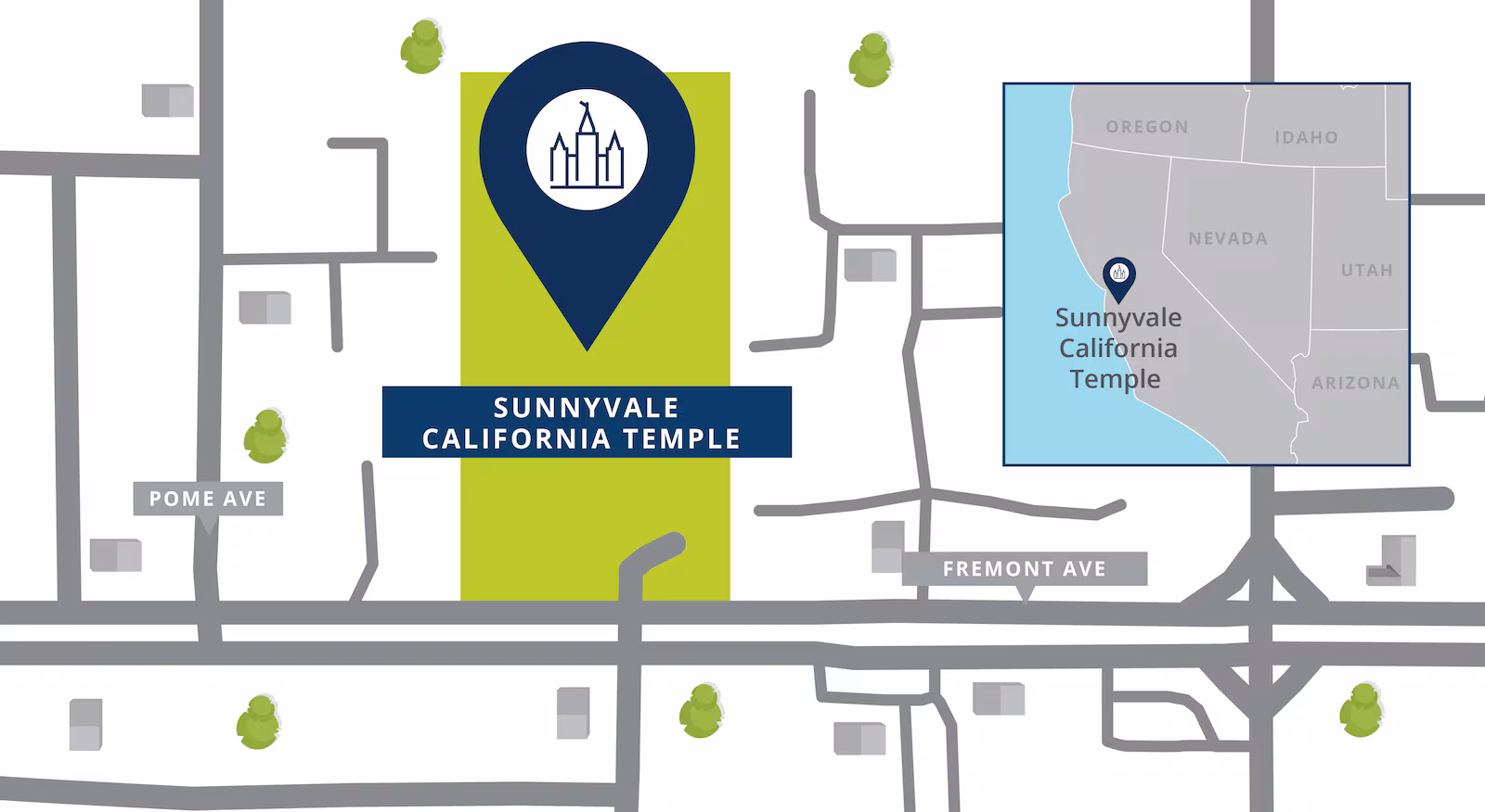 A map showing the location of the Sunnyvale California