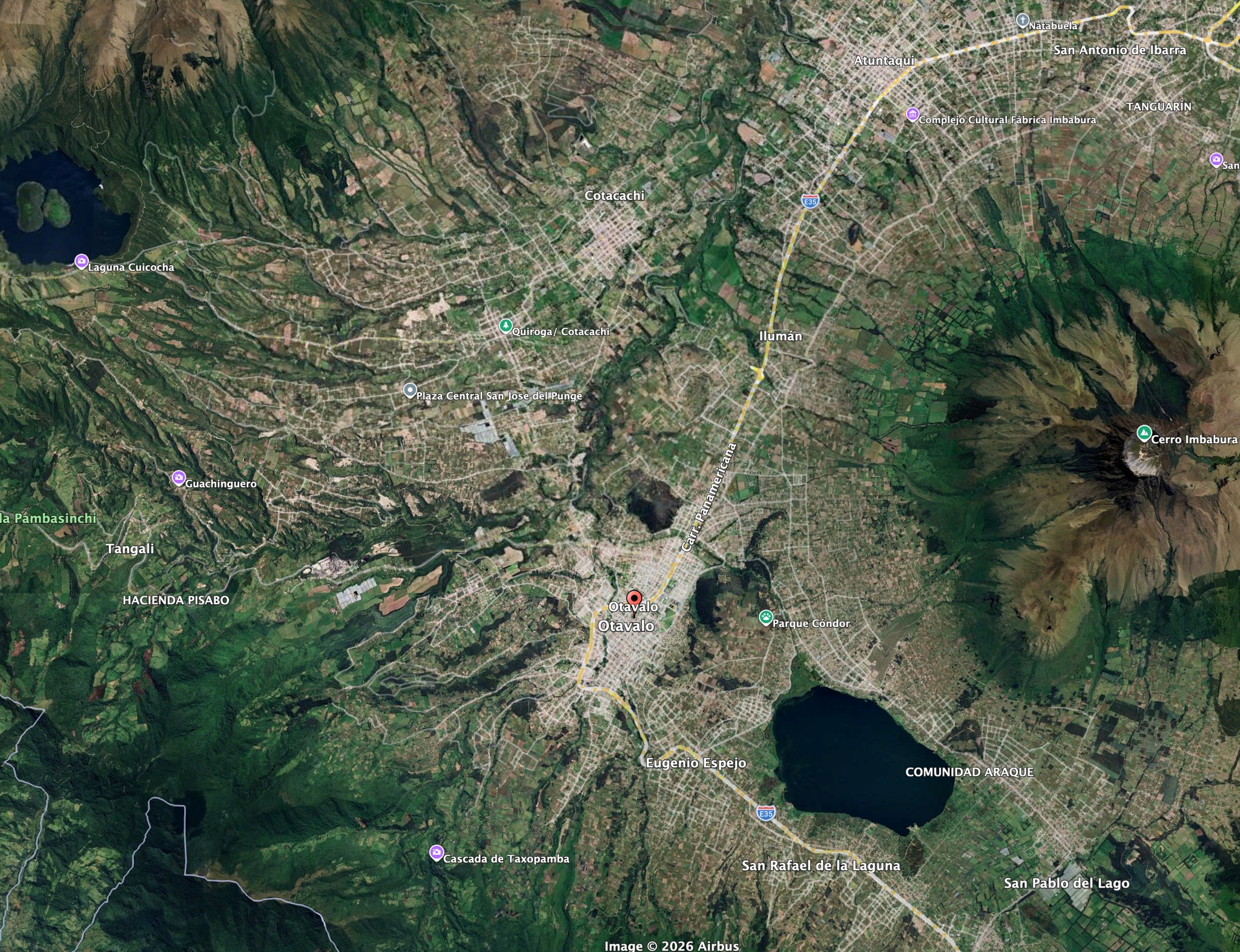 Regional Map of the Otavalo Ecuador Temple