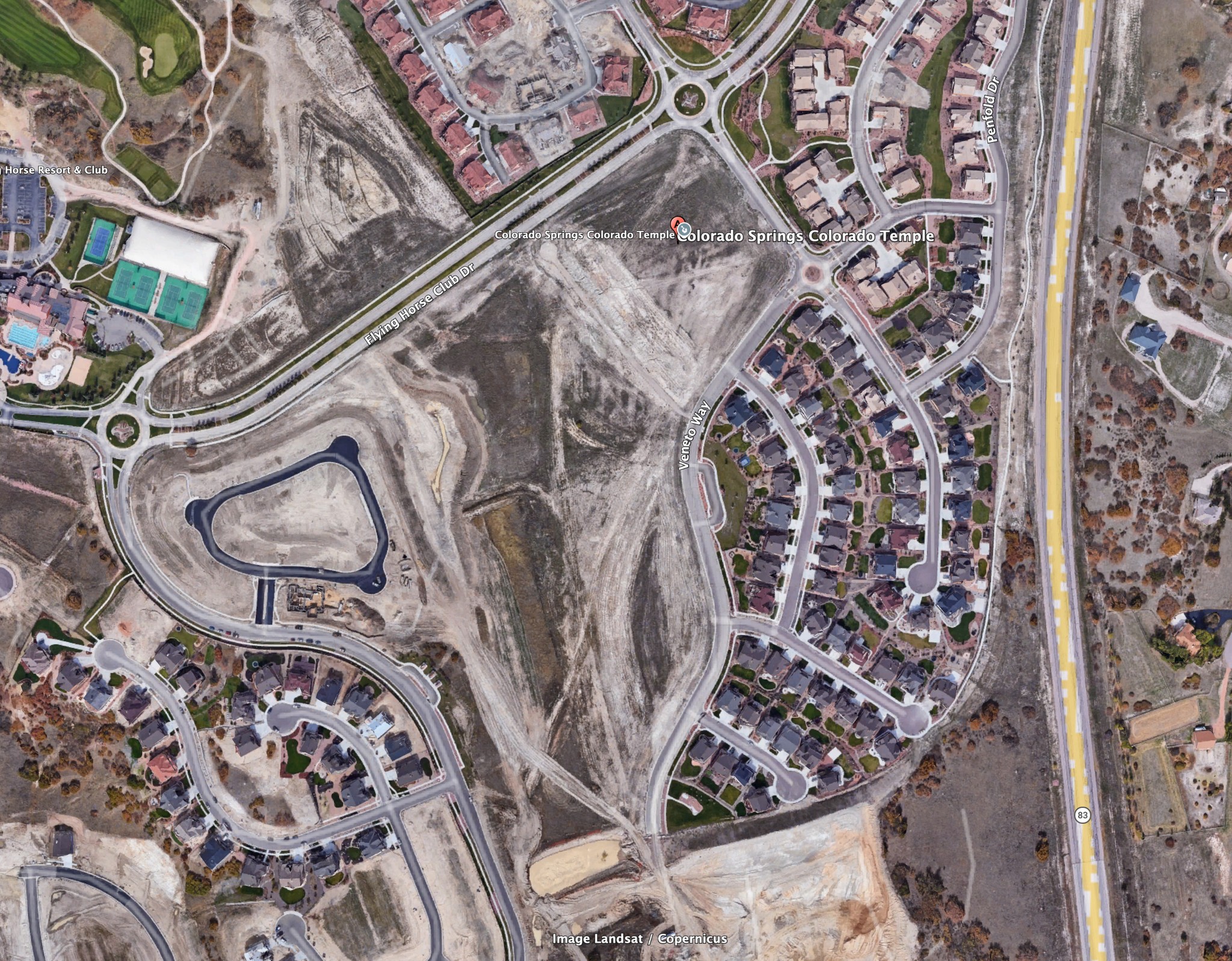 Street Map of the Colorado Springs Colorado Temple
