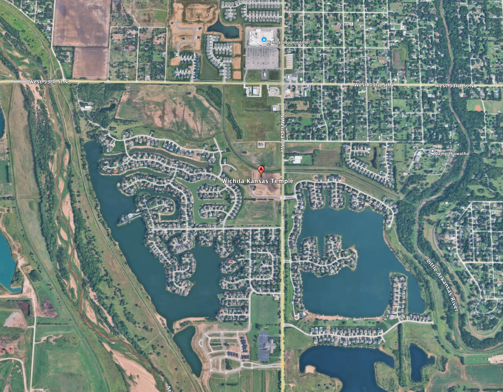 Street Map of the Wichita Kansas Temple