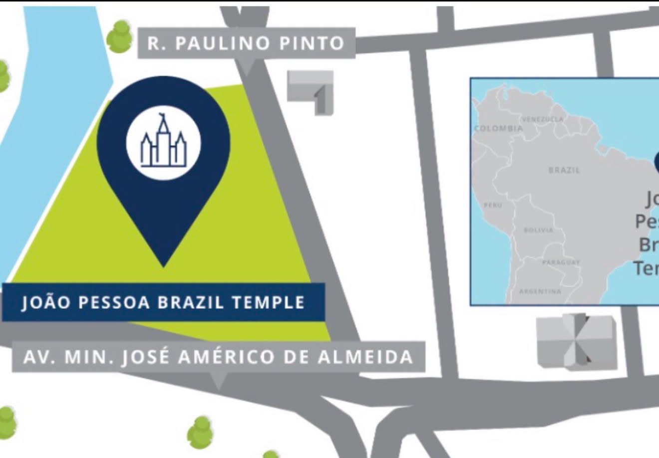 A map showing the location of the João Pessoa Brazil