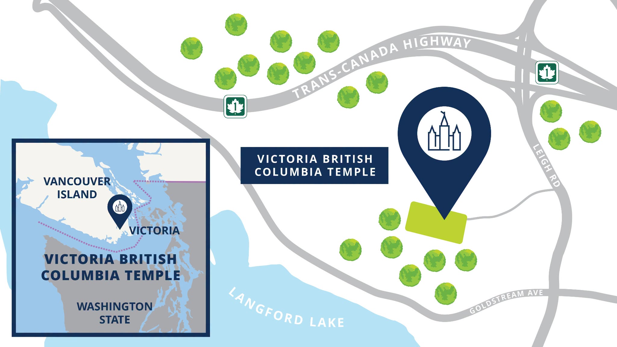 A map showing the location of the Victoria British Columbia