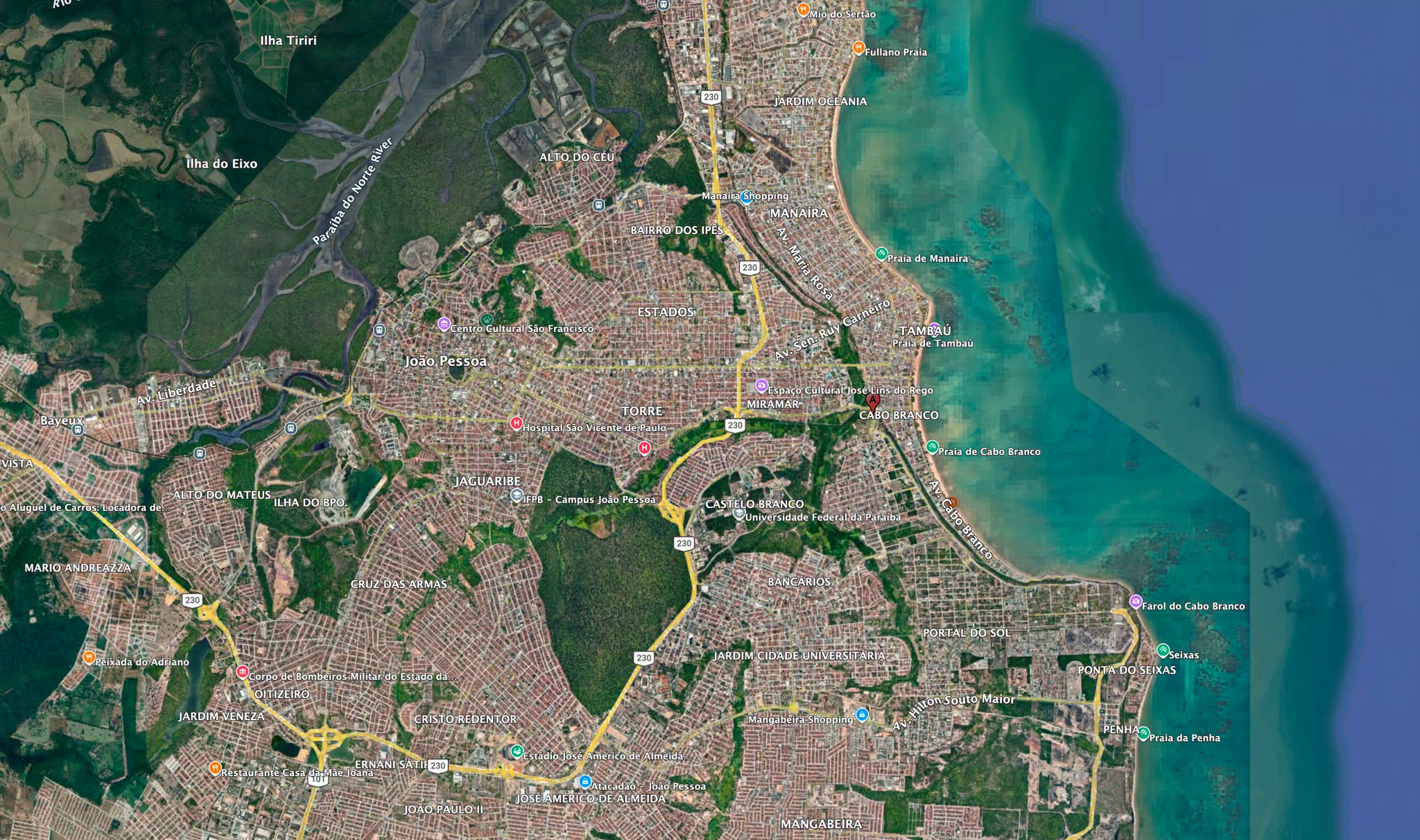 Regional Map of the João Pessoa Brazil Temple